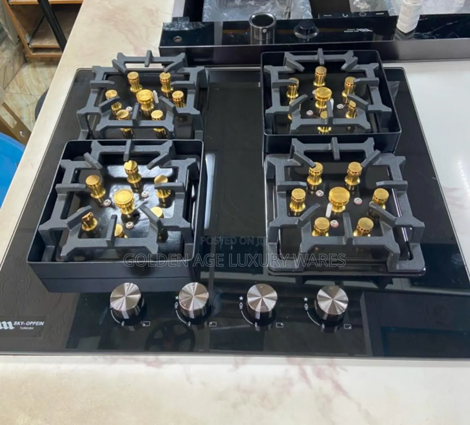 Square Brass Burner 4 Burner Gas