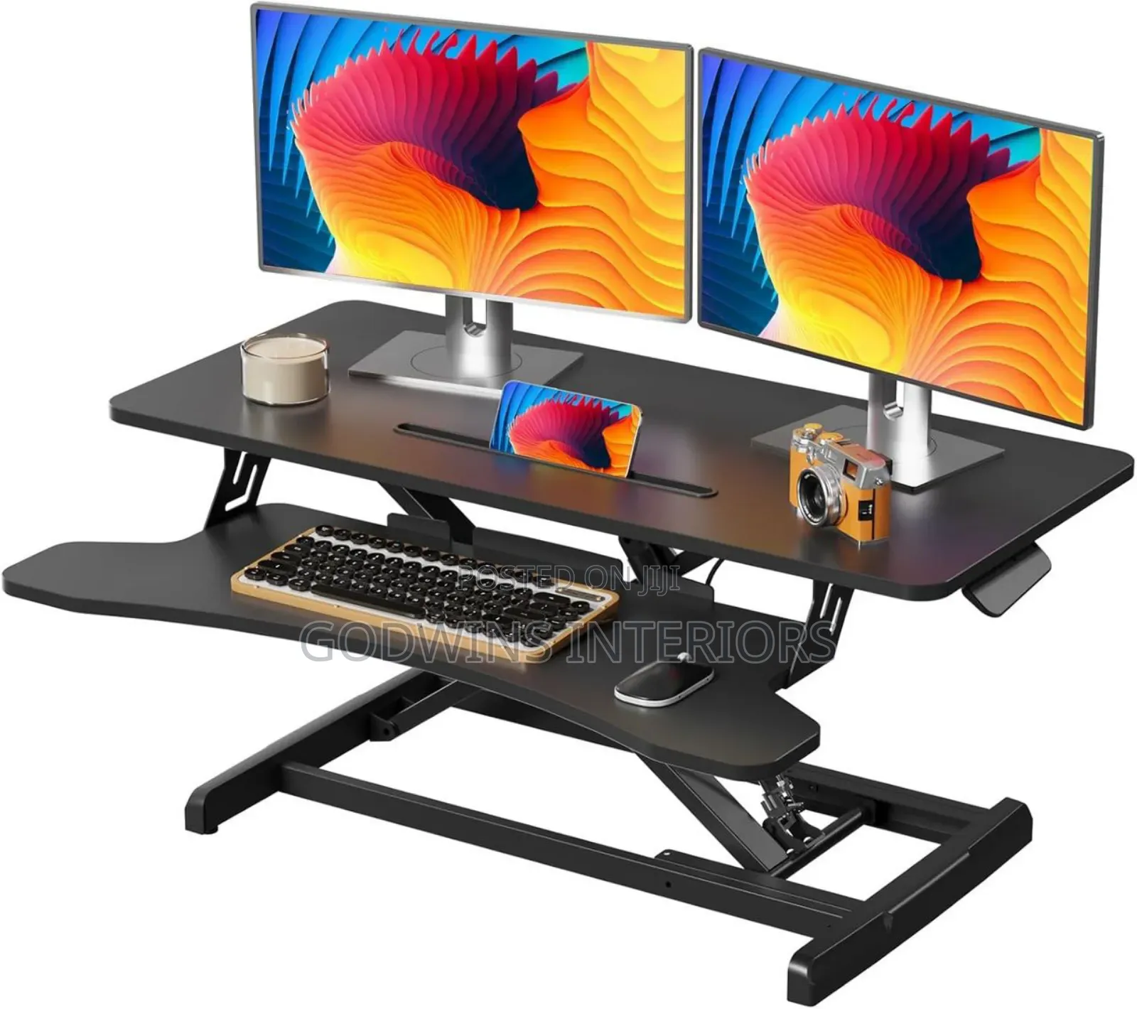 Ergonomic Adjustable Office Desk – Laptop Monitor Stand