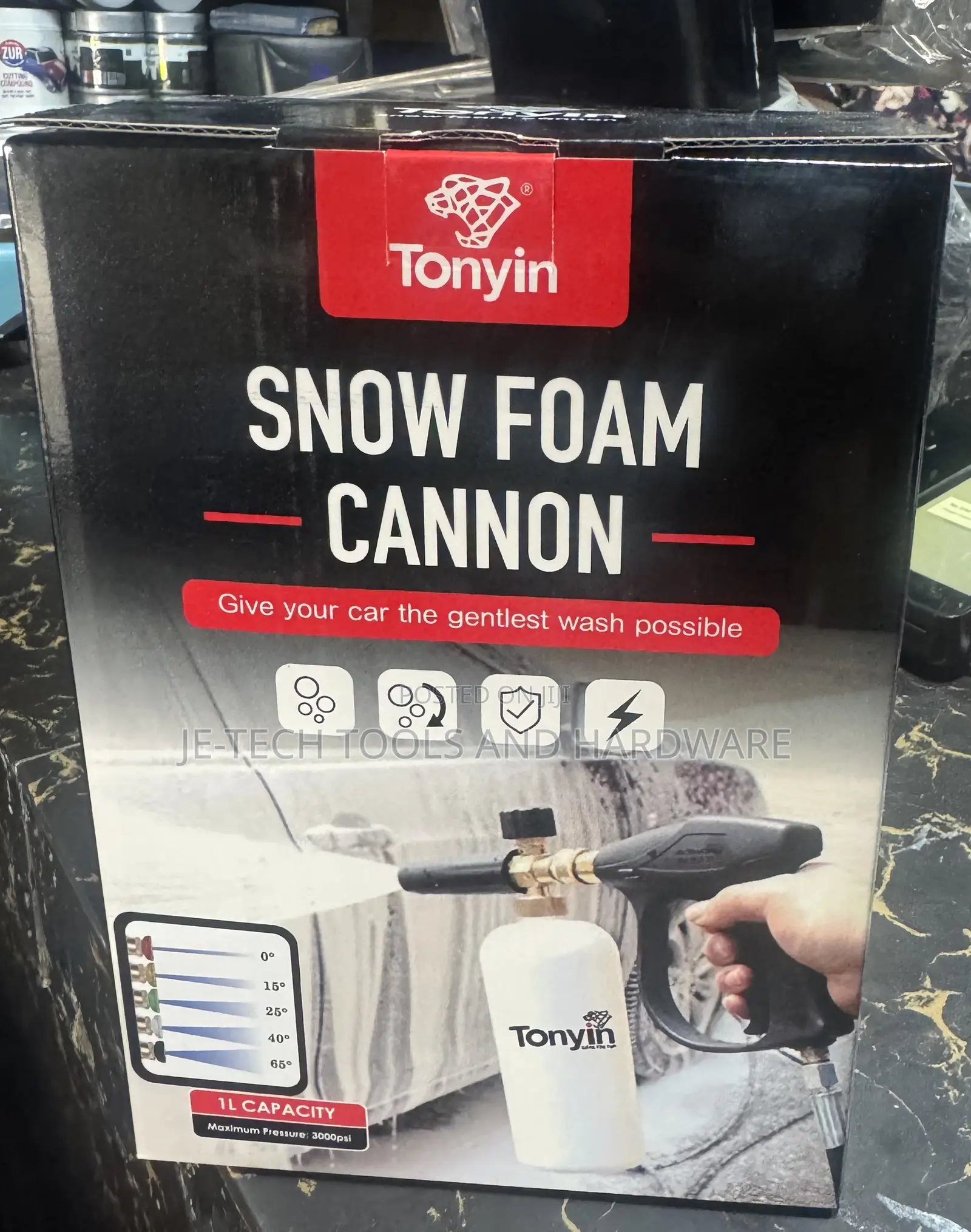 Tonyin Snow Foam Cannon With A Trigger Gun And Five Nozzles.