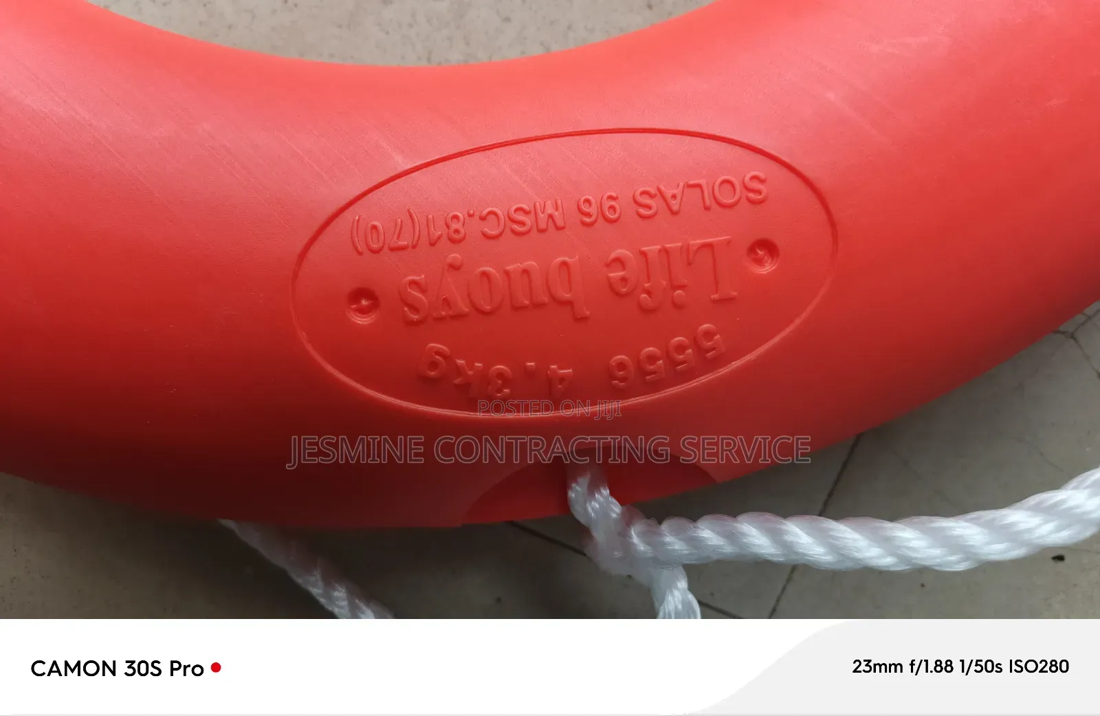 Life Buoy Ring 4.3kg With Solas Reflective Tape