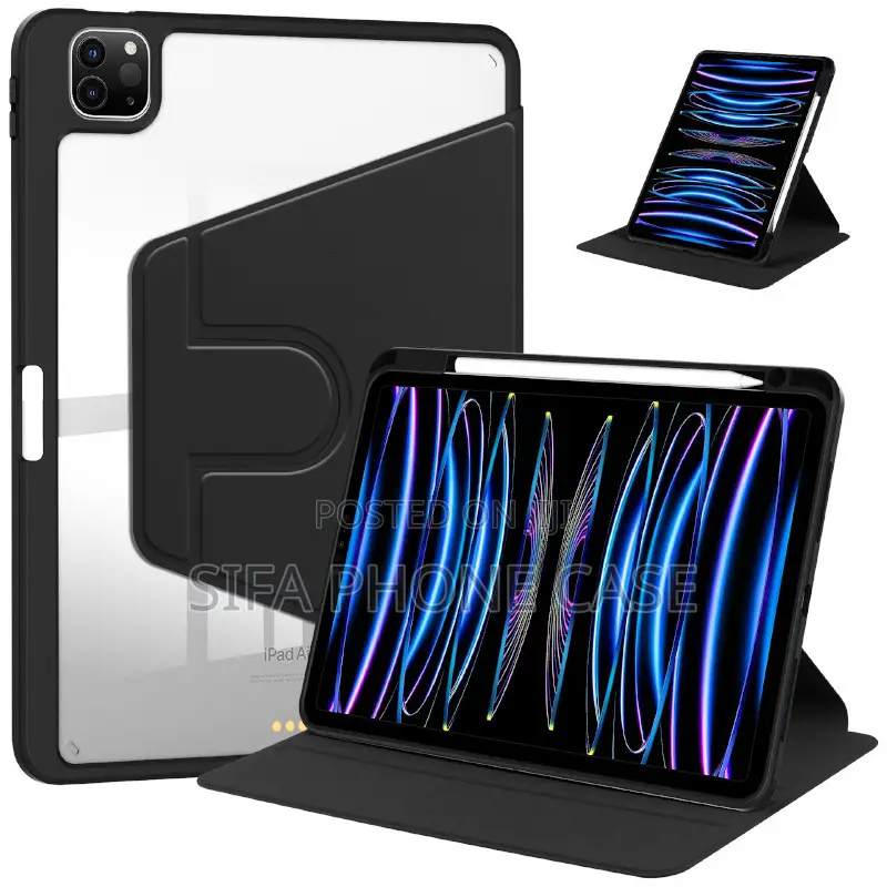 360 Rotating iPad Case in Black Colour