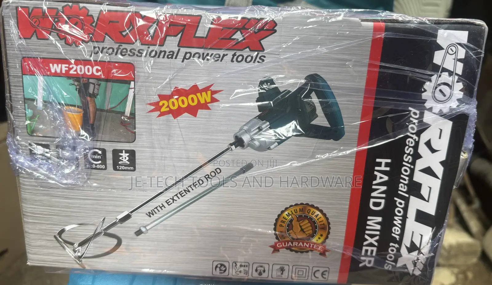 Worxflex Wf200c Professional Power Tools Hand Mixer With Extended Rod
