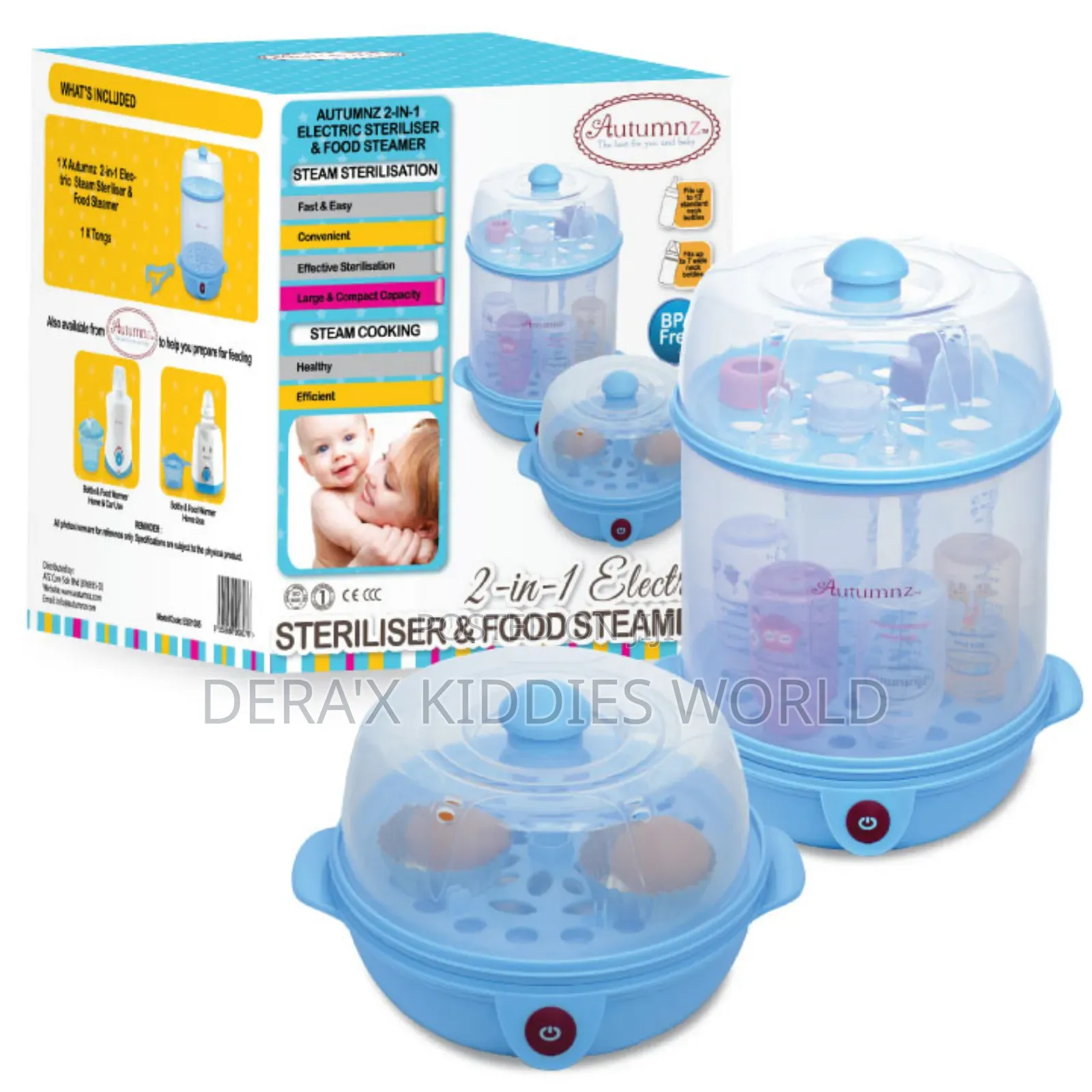 Autumnz 2 in 1 Electric Sterilizer and Food Steamer