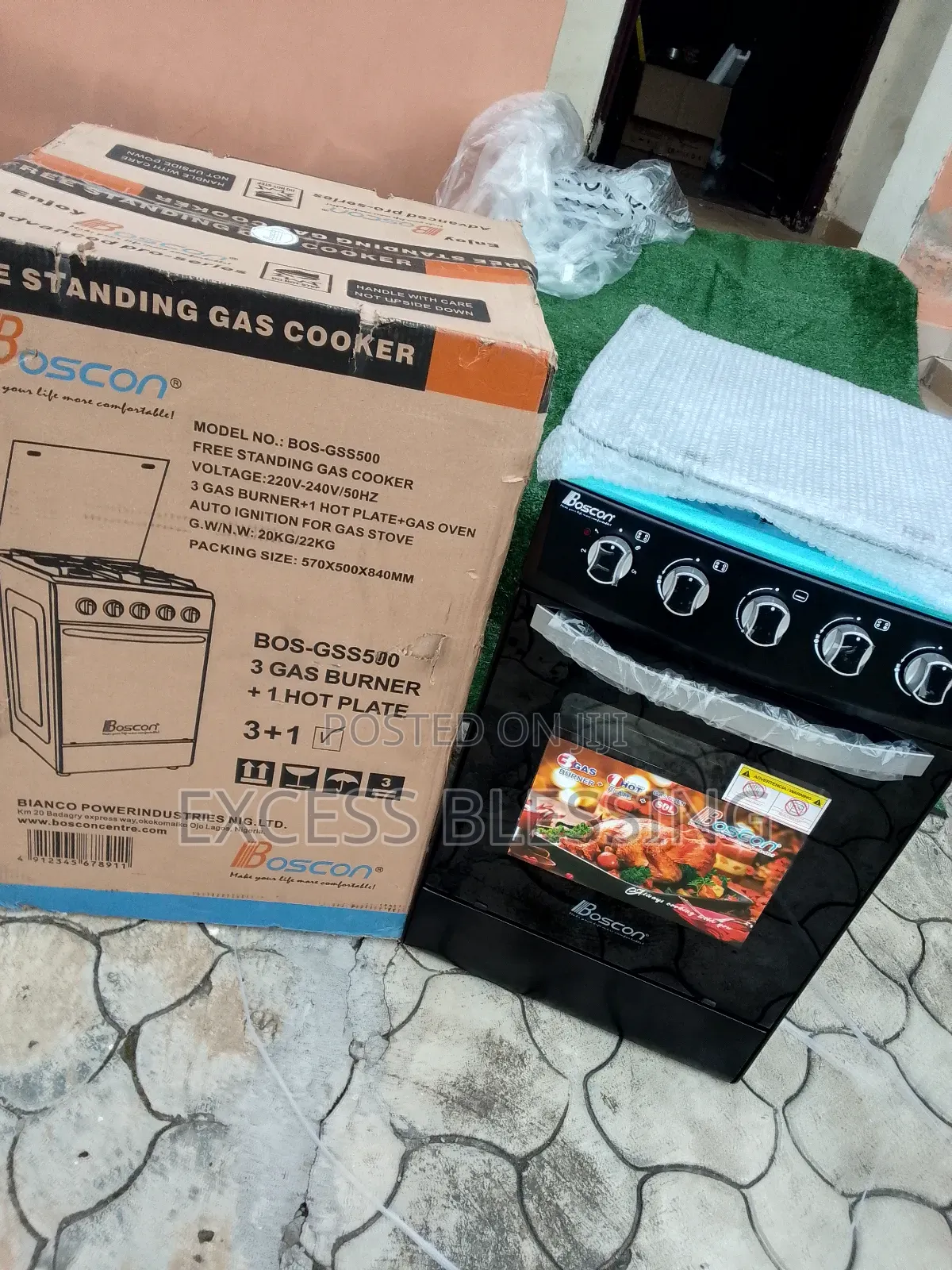 50/50 Boscon Free Standing Gas Cooker 3+1