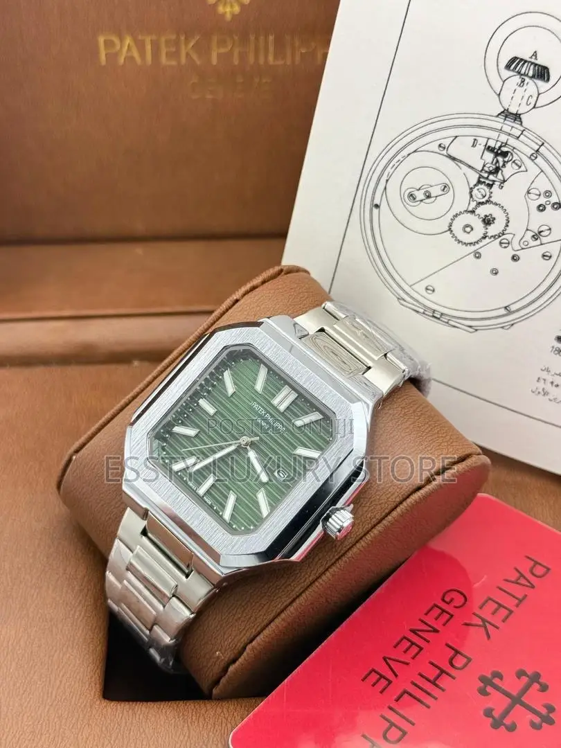 Patek Phillipe Geneve, Stainless Steel, Unisex Chain Watch, With Date,