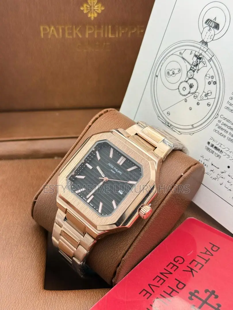 Patek Phillipe Geneve, Stainless Steel, Unisex Chain Watch, With Date,