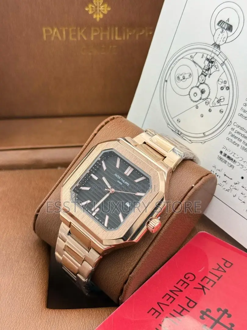 Patek Phillipe Geneve, Stainless Steel, Unisex Chain Watch, With Date,