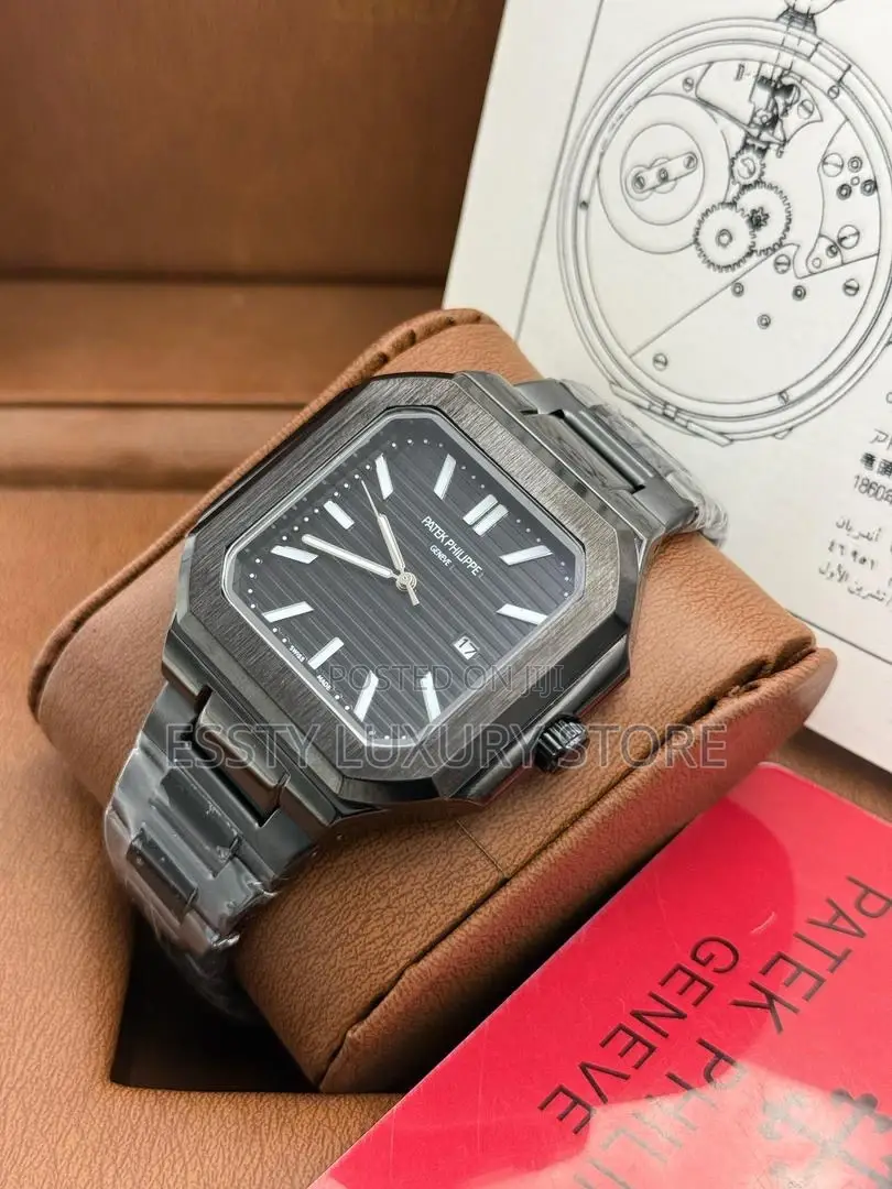 Patek Phillipe Geneve, Stainless Steel, Unisex Chain Watch, With Date,