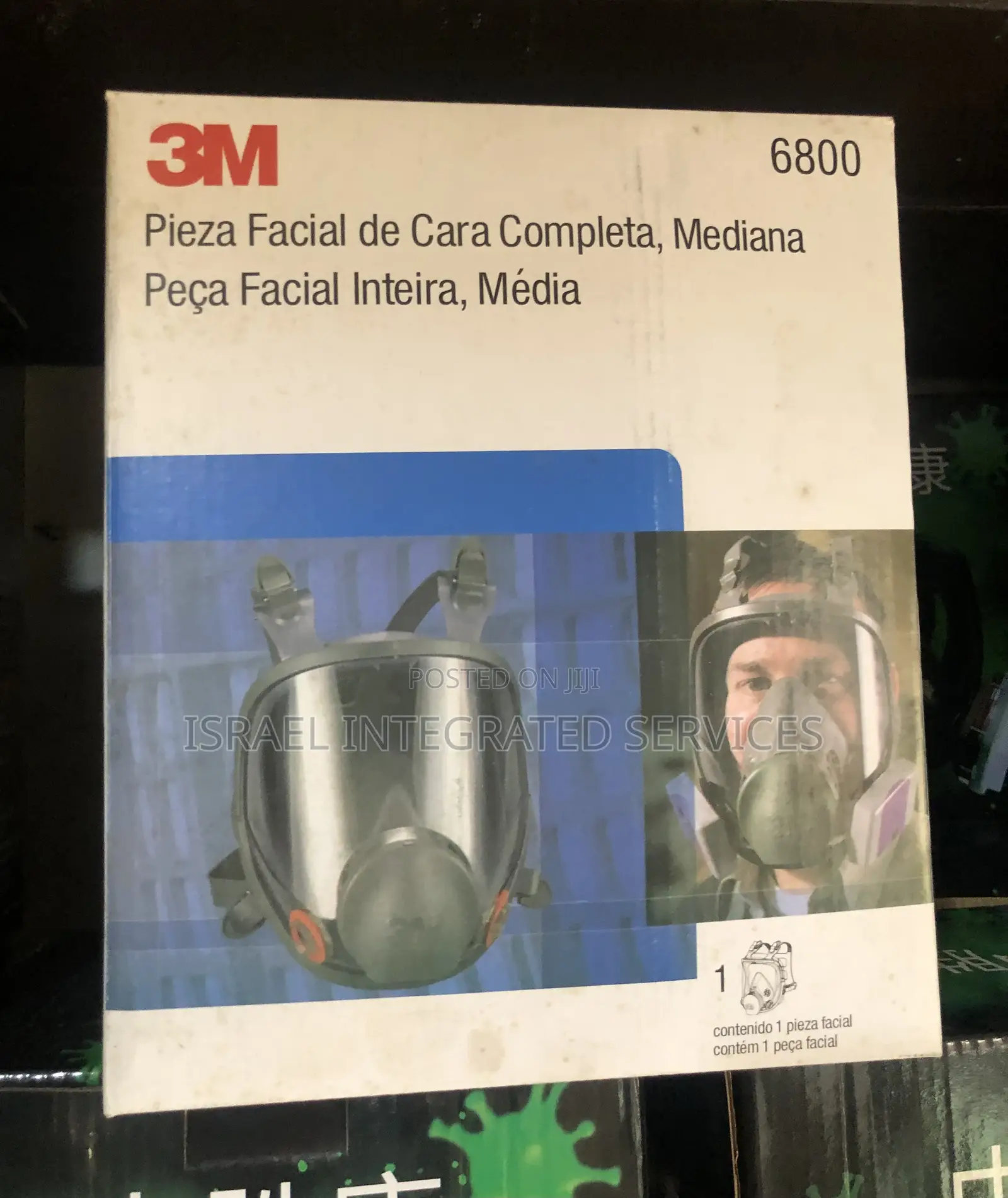 Safety Face Mask Full Face With Cartridge 3m