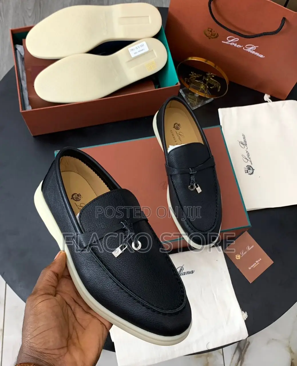 Original Loro Piana Summer Walk Leather Loafers