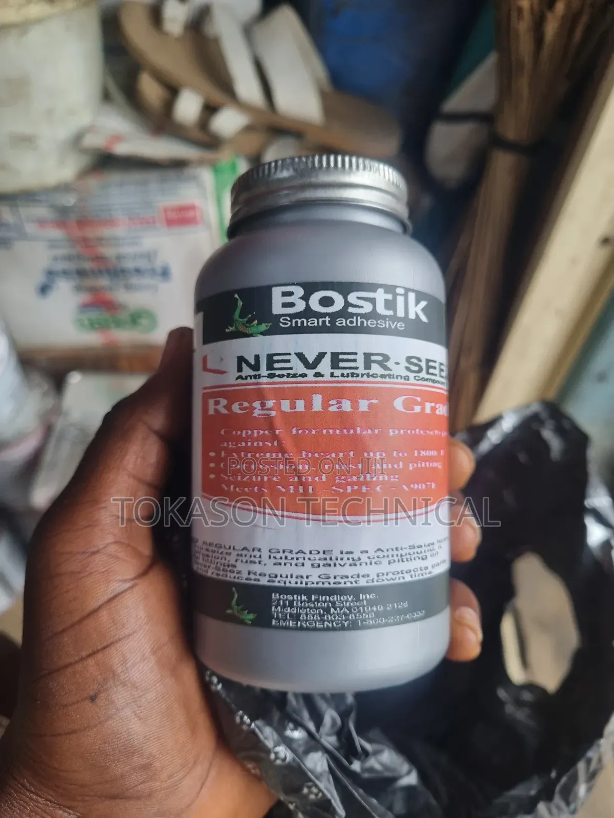 Bostik Never-Seez Regular Grade Anti-Seize Lubricating Compound.