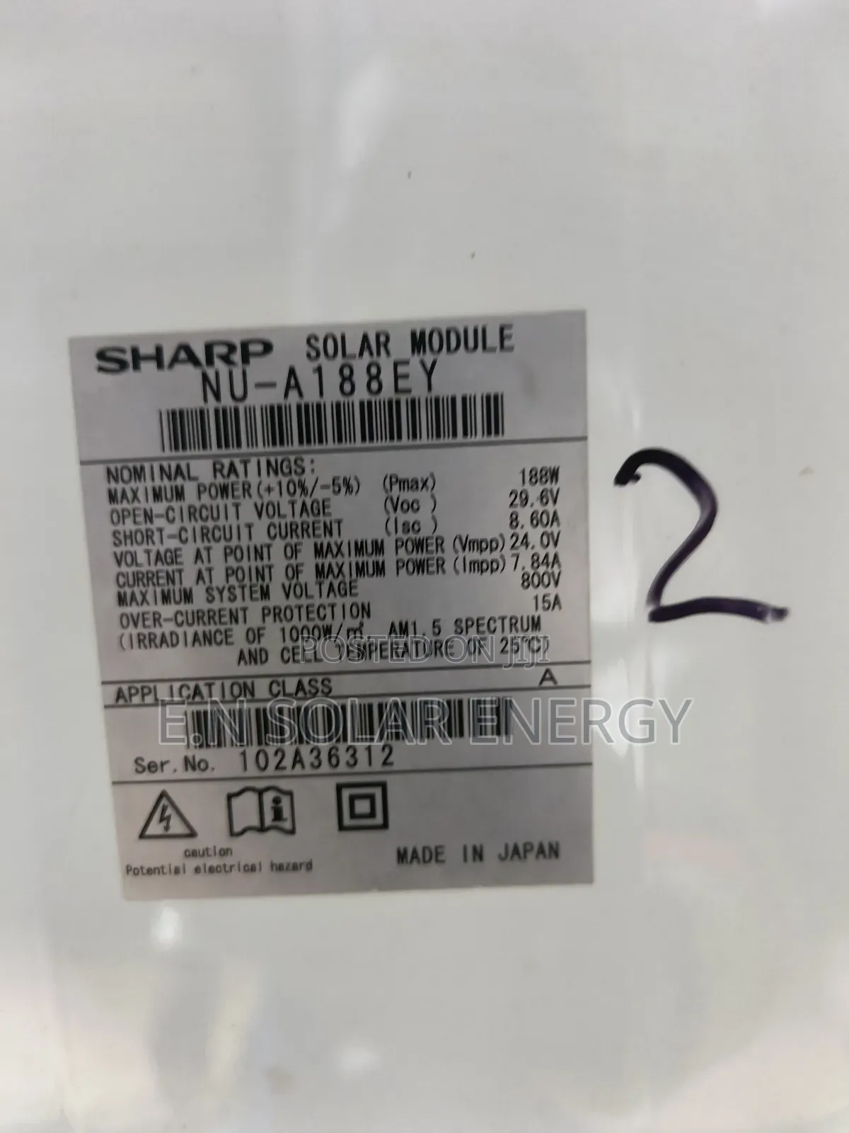 188watts Solar Panels Available Now