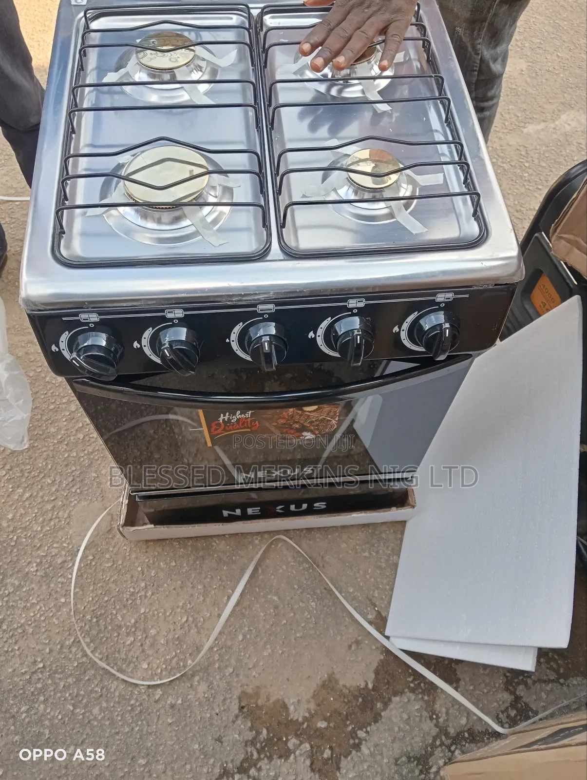 Nexus Gas Cooker 4 Burners All Gas