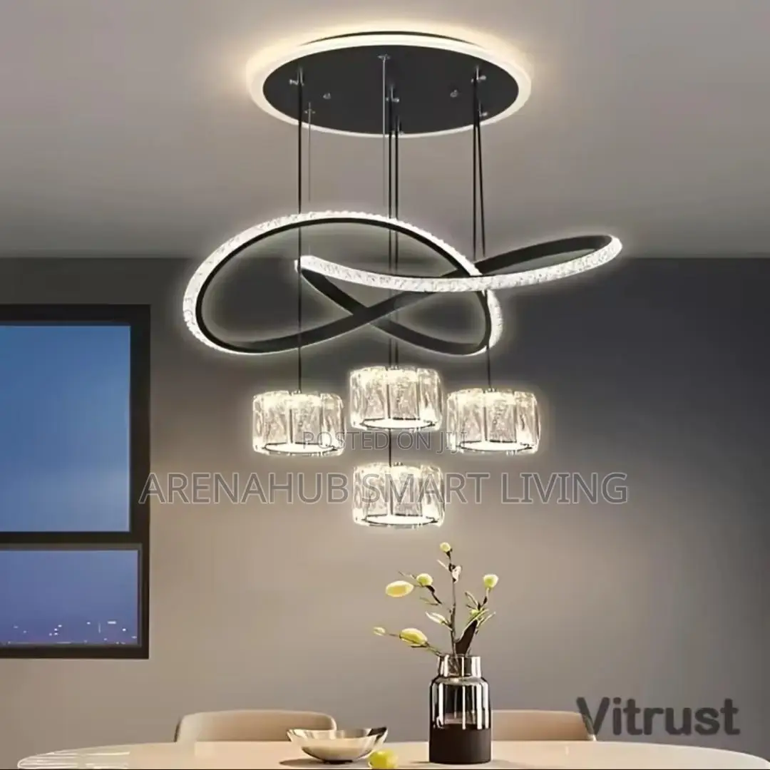 Modern Luxury Nordic Acrylic Chandelier Mid Aluminum Acrylic Pendant
