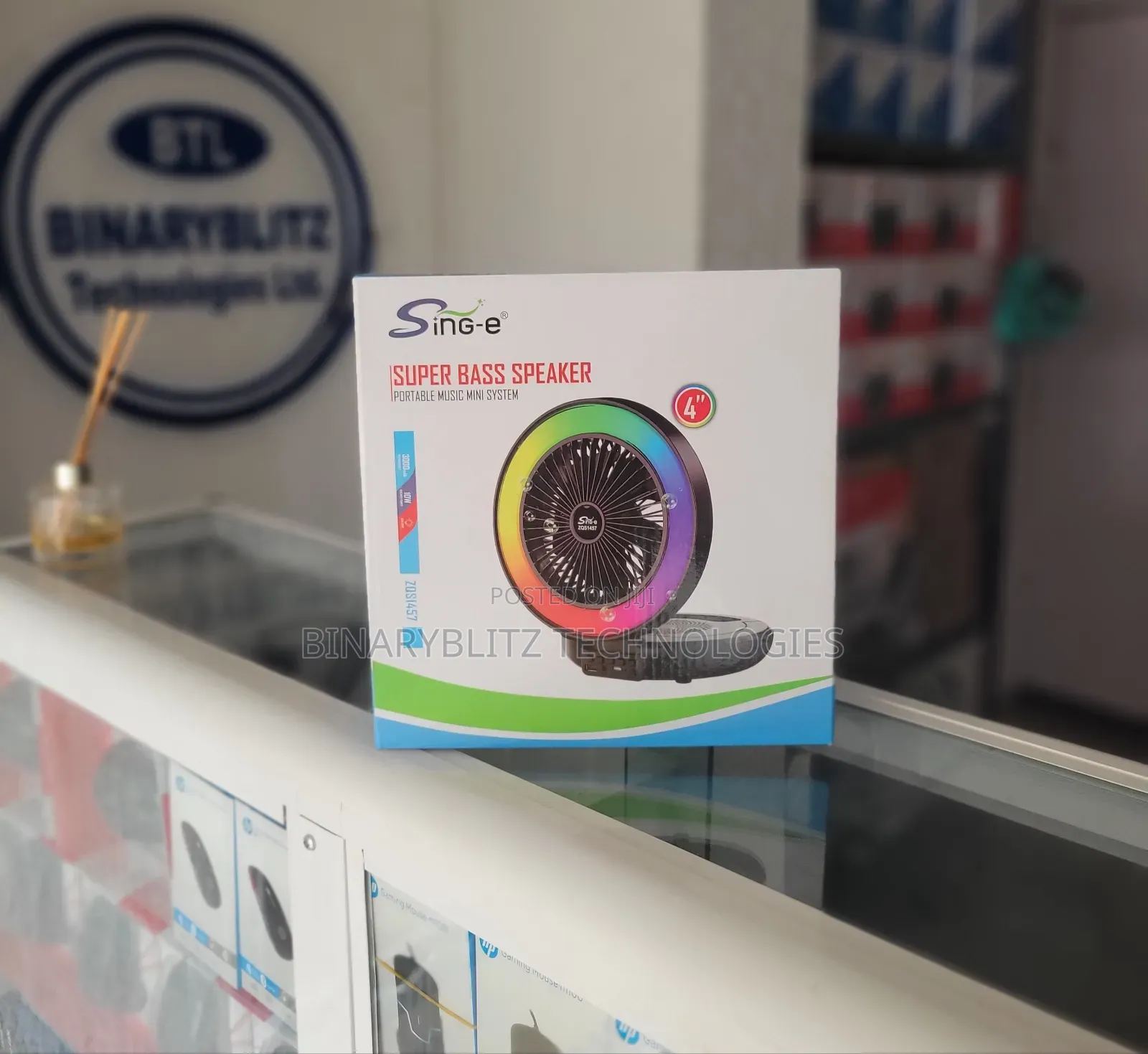 Rechargable Super Bass Wireless Speaker With Fan