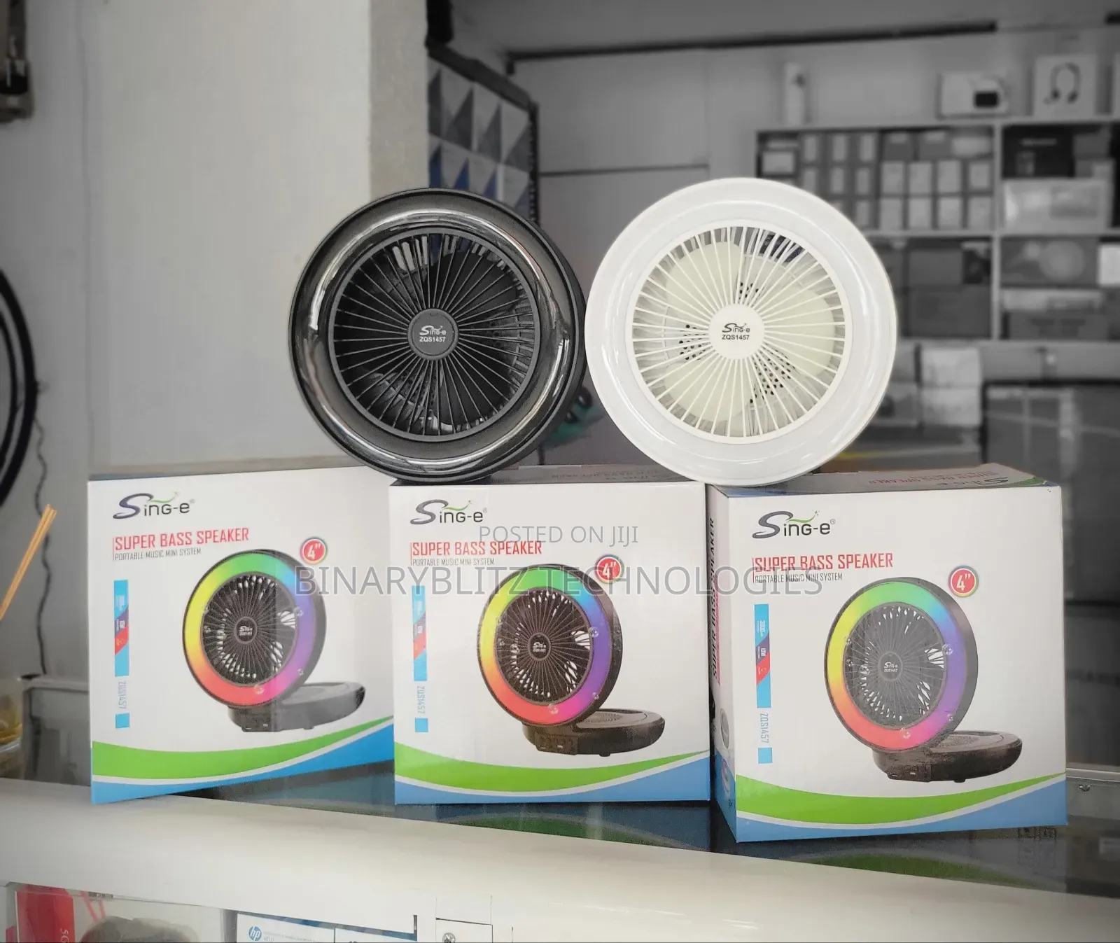 Rechargable Super Bass Wireless Speaker With Fan