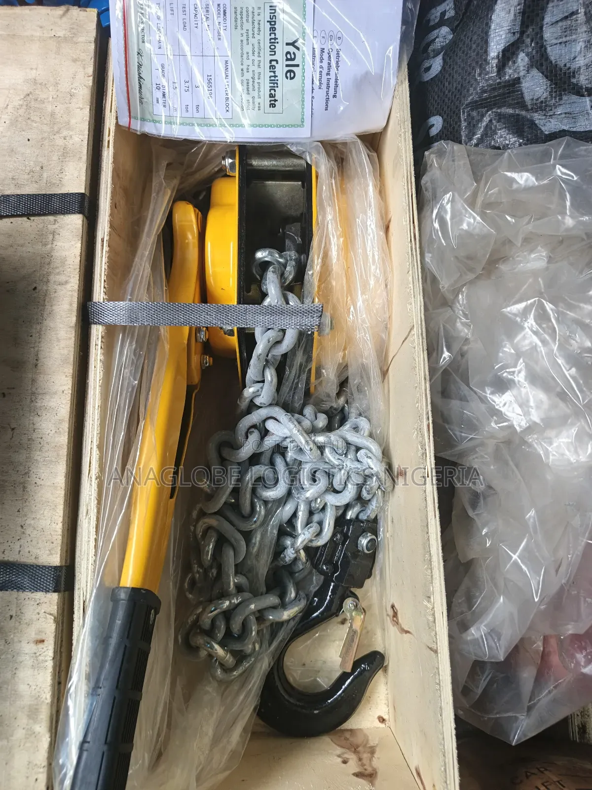 Come Along Chain Block (3ton). Yale. Other Tons Are Available