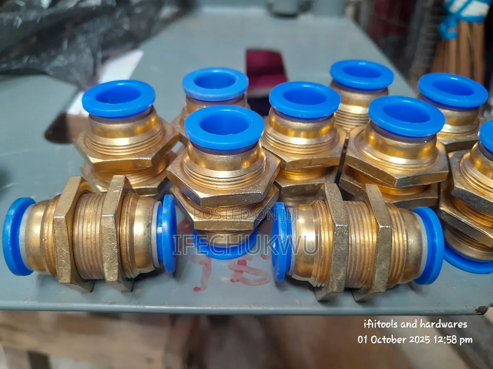 12mm Panel Mounting Bulk Head Fittings