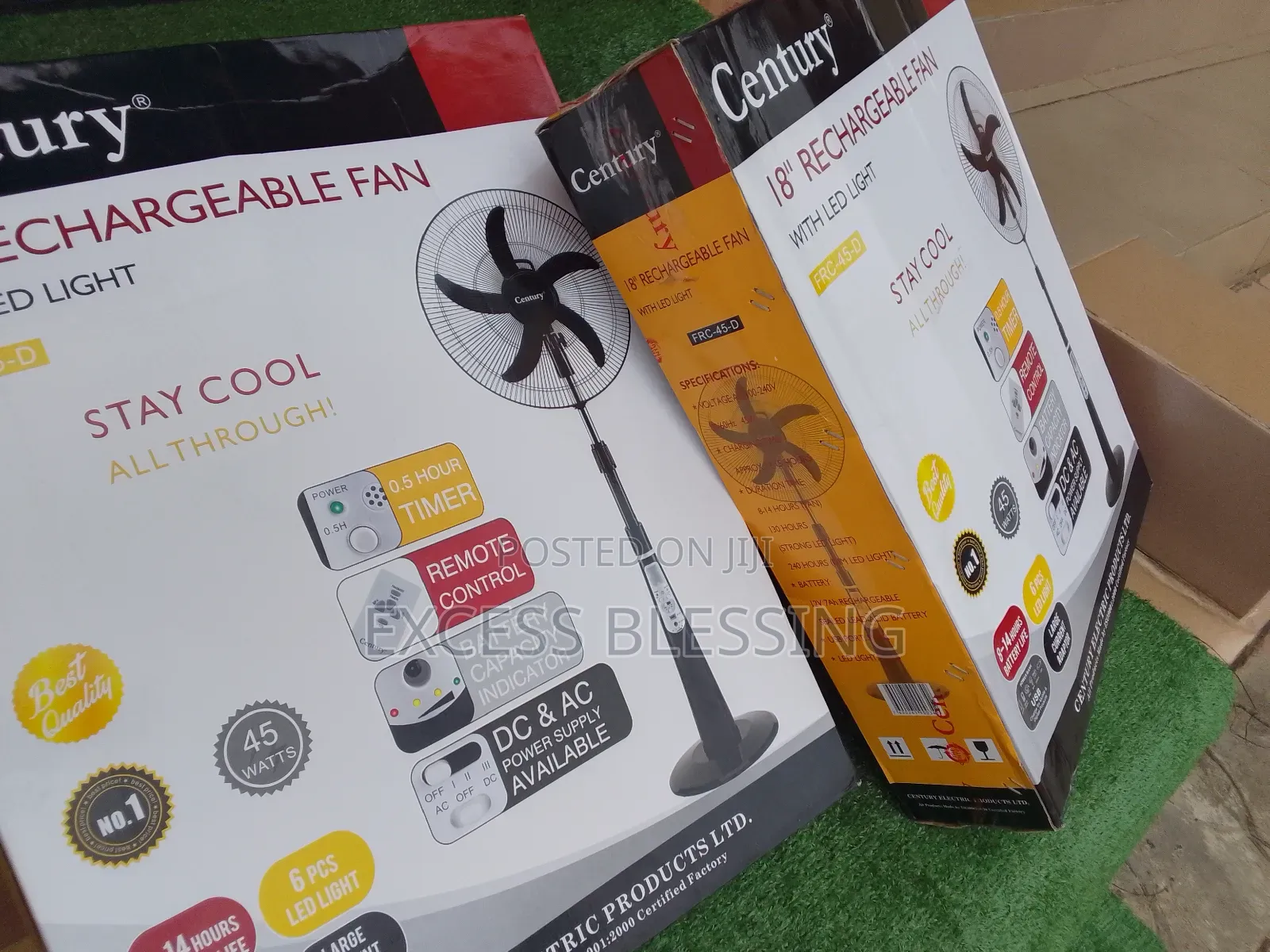 18 Inches Century Rechargeable Standing Fan