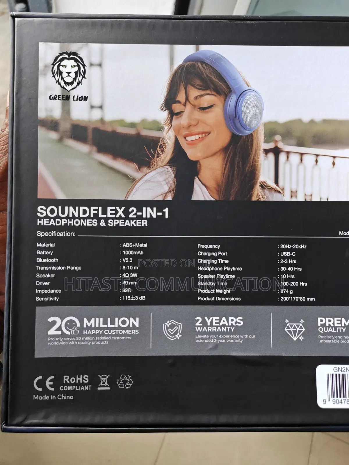 Greenlion Sound Flex 2-in -1 Headphones and Speaker