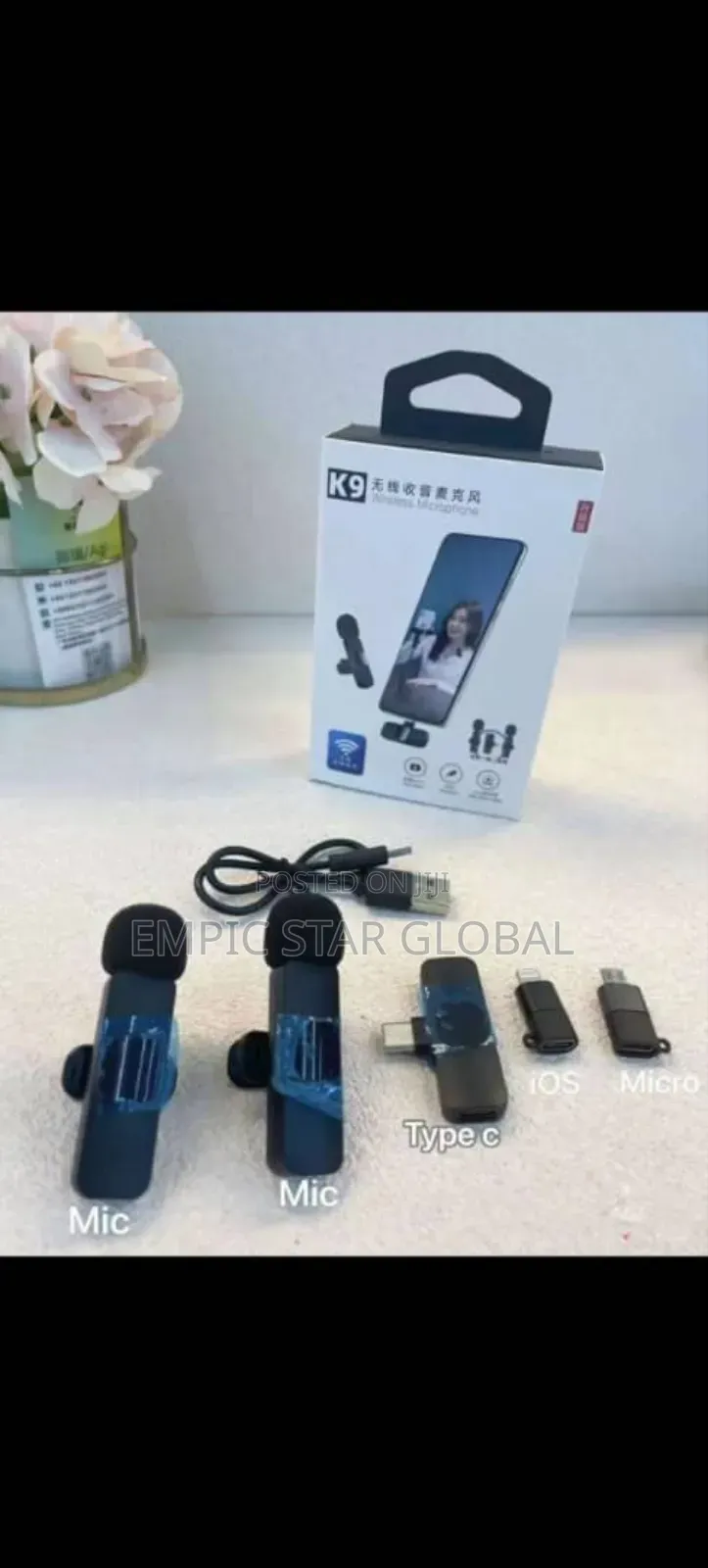 K9 (3in1) Wireless Lapel Double Microphone