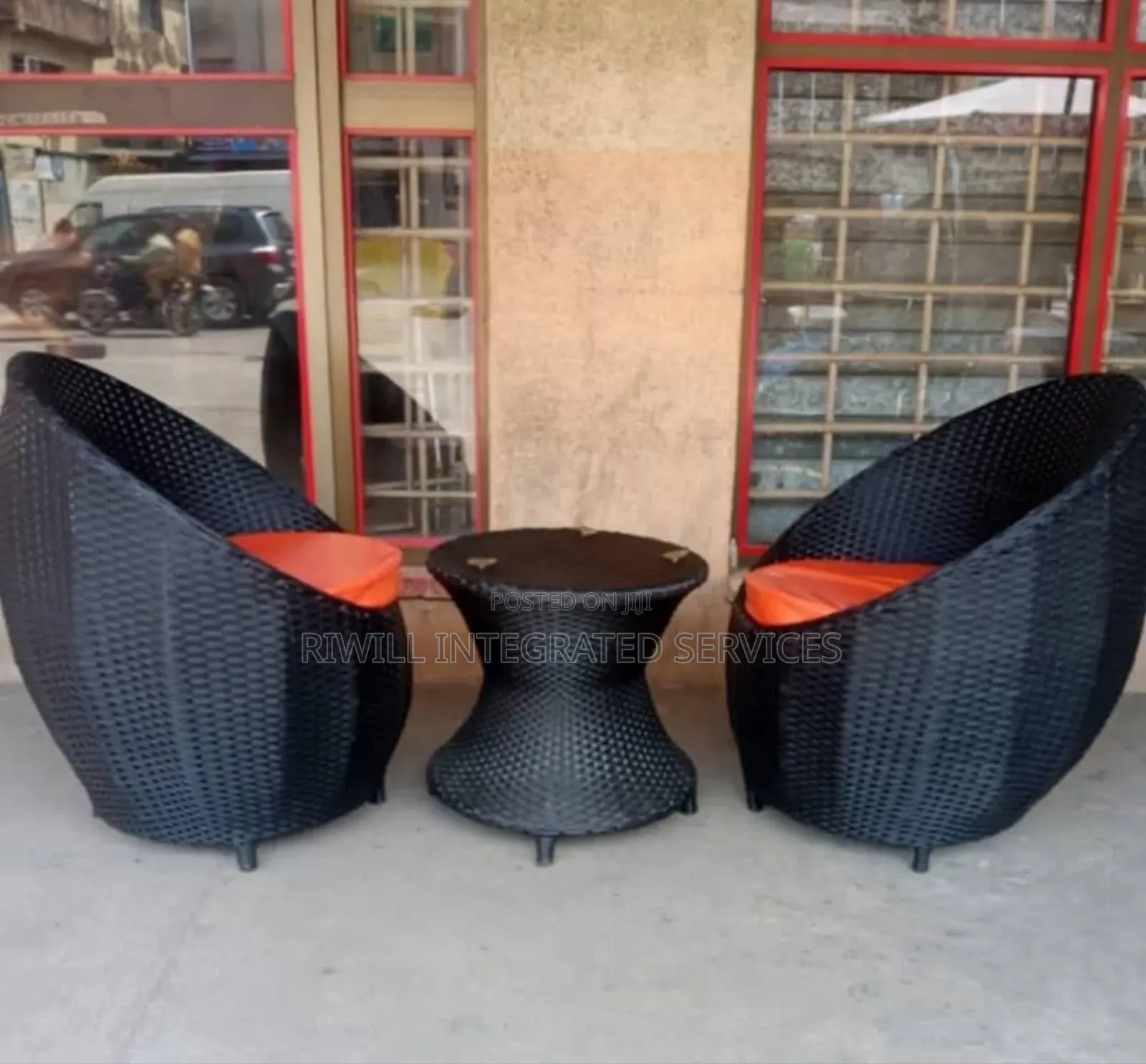 Modern Rattan Table and Chairs
