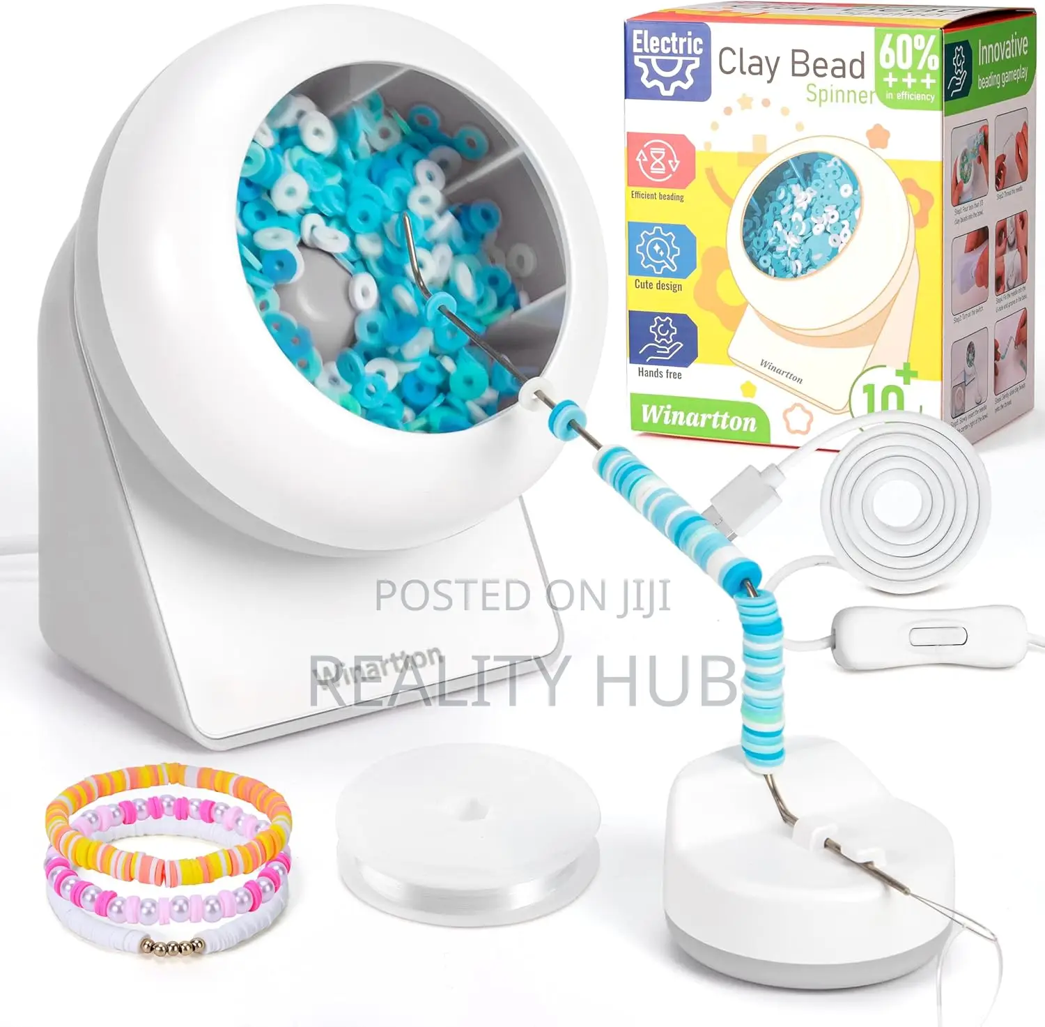Clay Bead Spinner - 2 Reinforced Needles- Electric Bead Maker