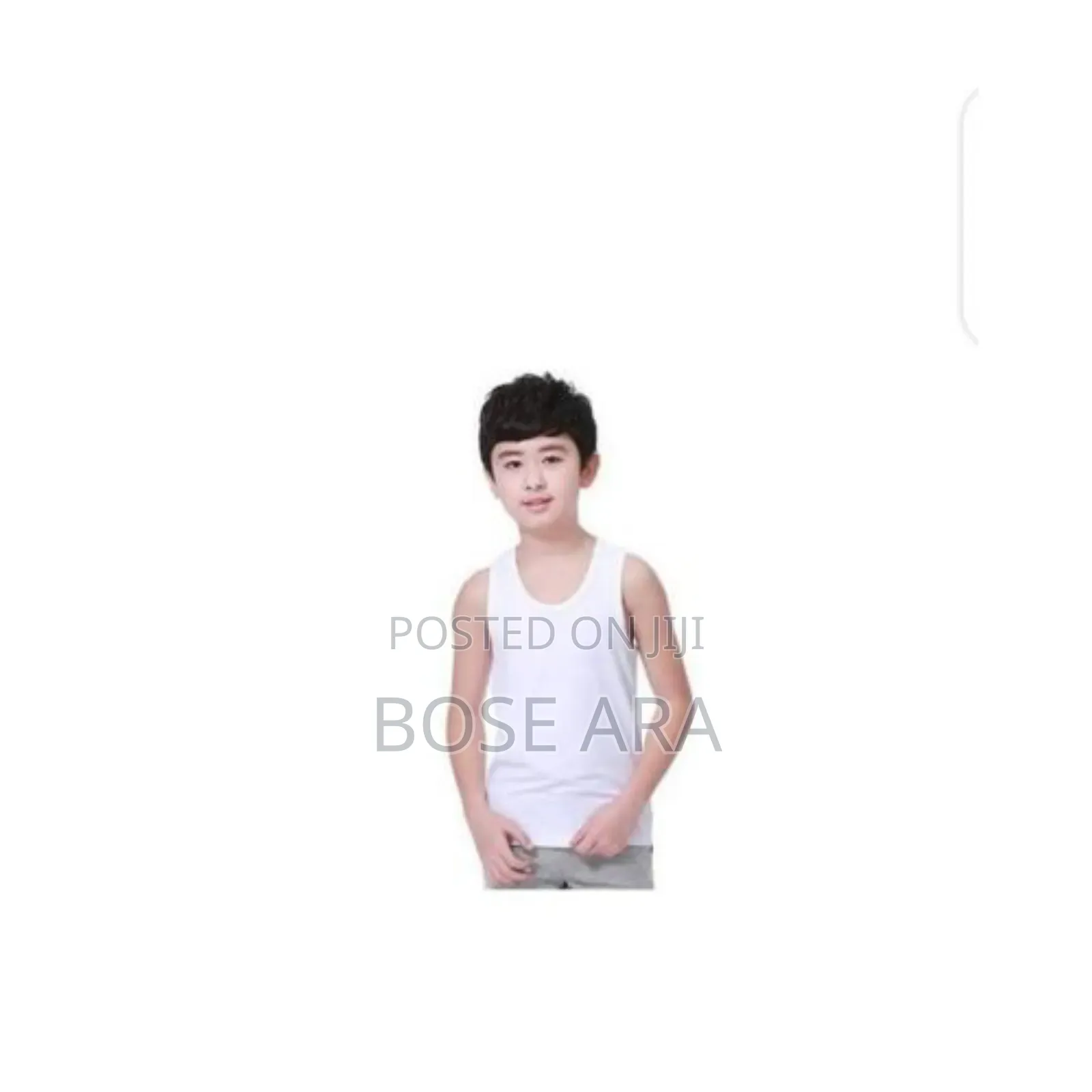 Boys Singlet Children White Cotton Singlets 3pieces