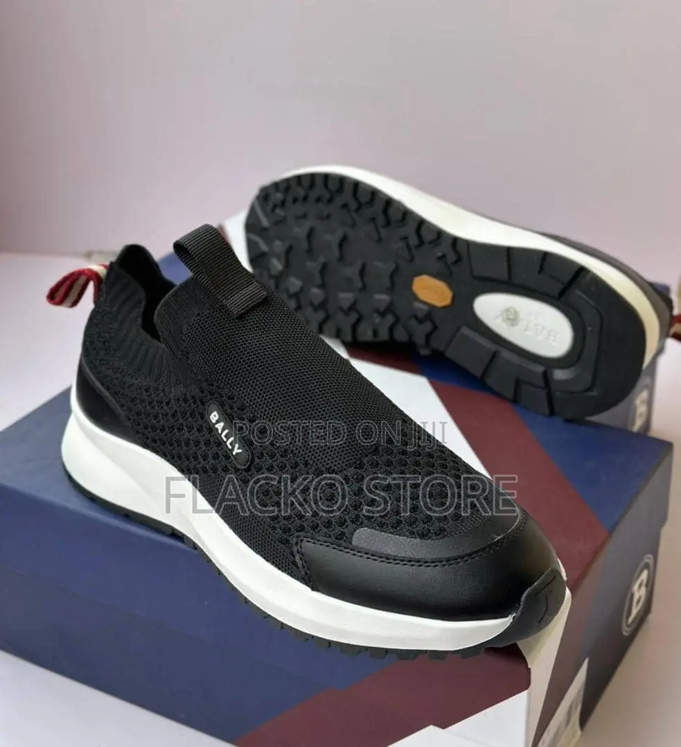 Original Bally Leather Slip Ons Sneakers