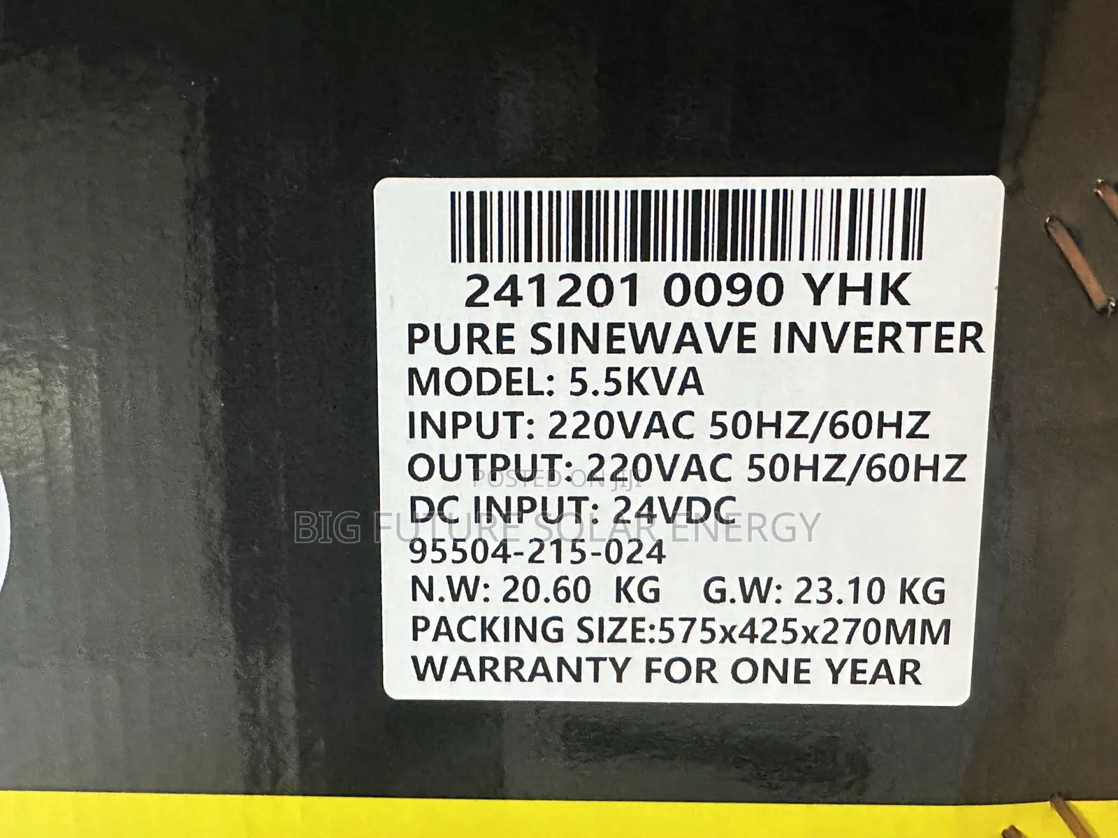 5.5kva Yohako Solar Inverter 24v