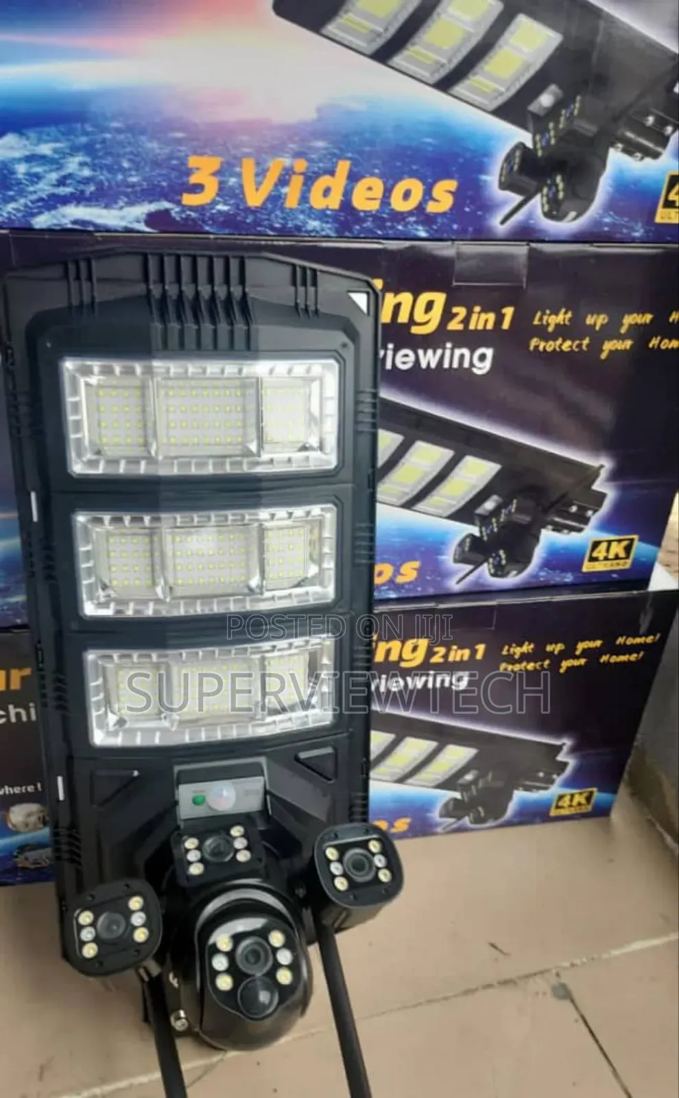 4g Solar Streetlight CCTV 3 Videos Camera