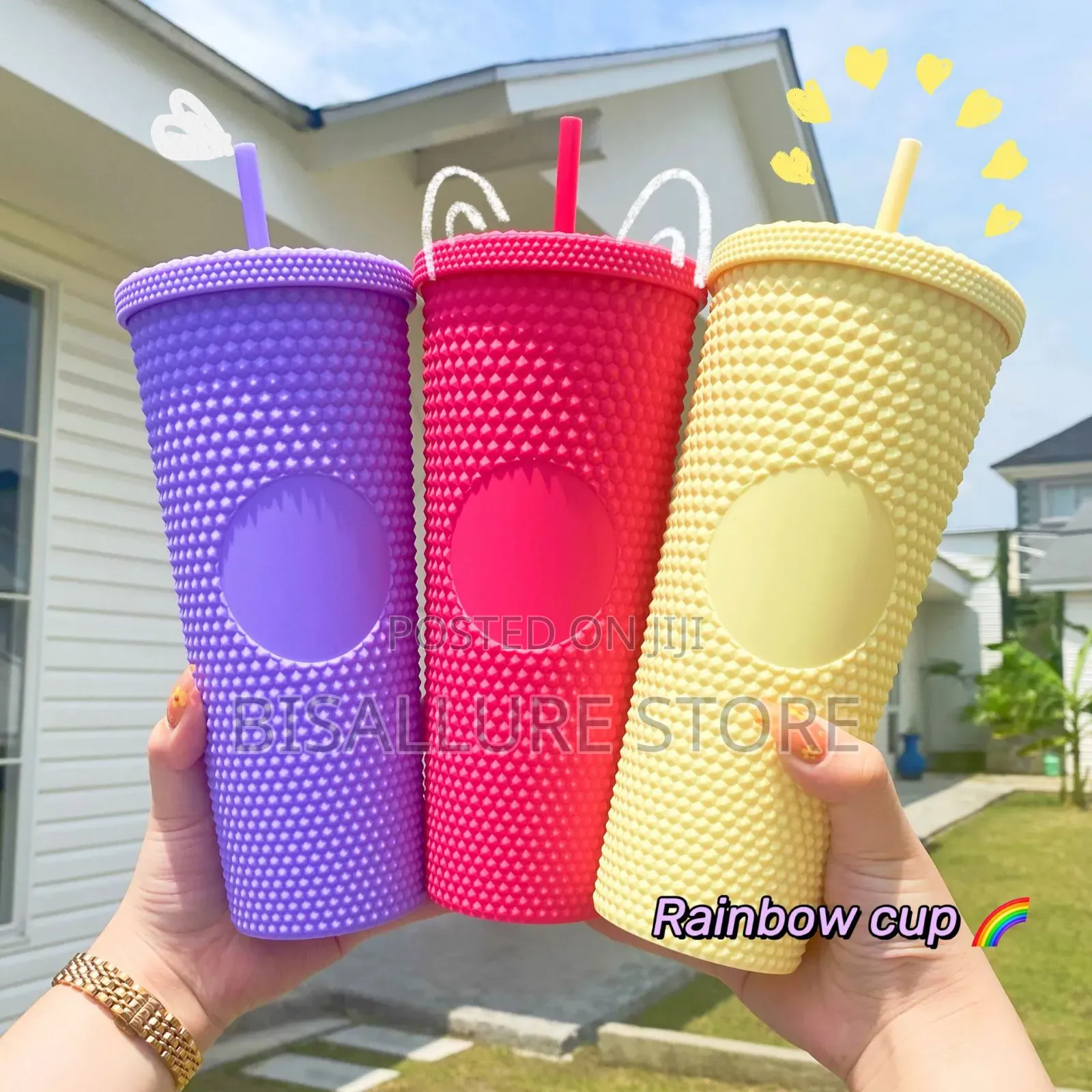 Pimple Cup With Straw