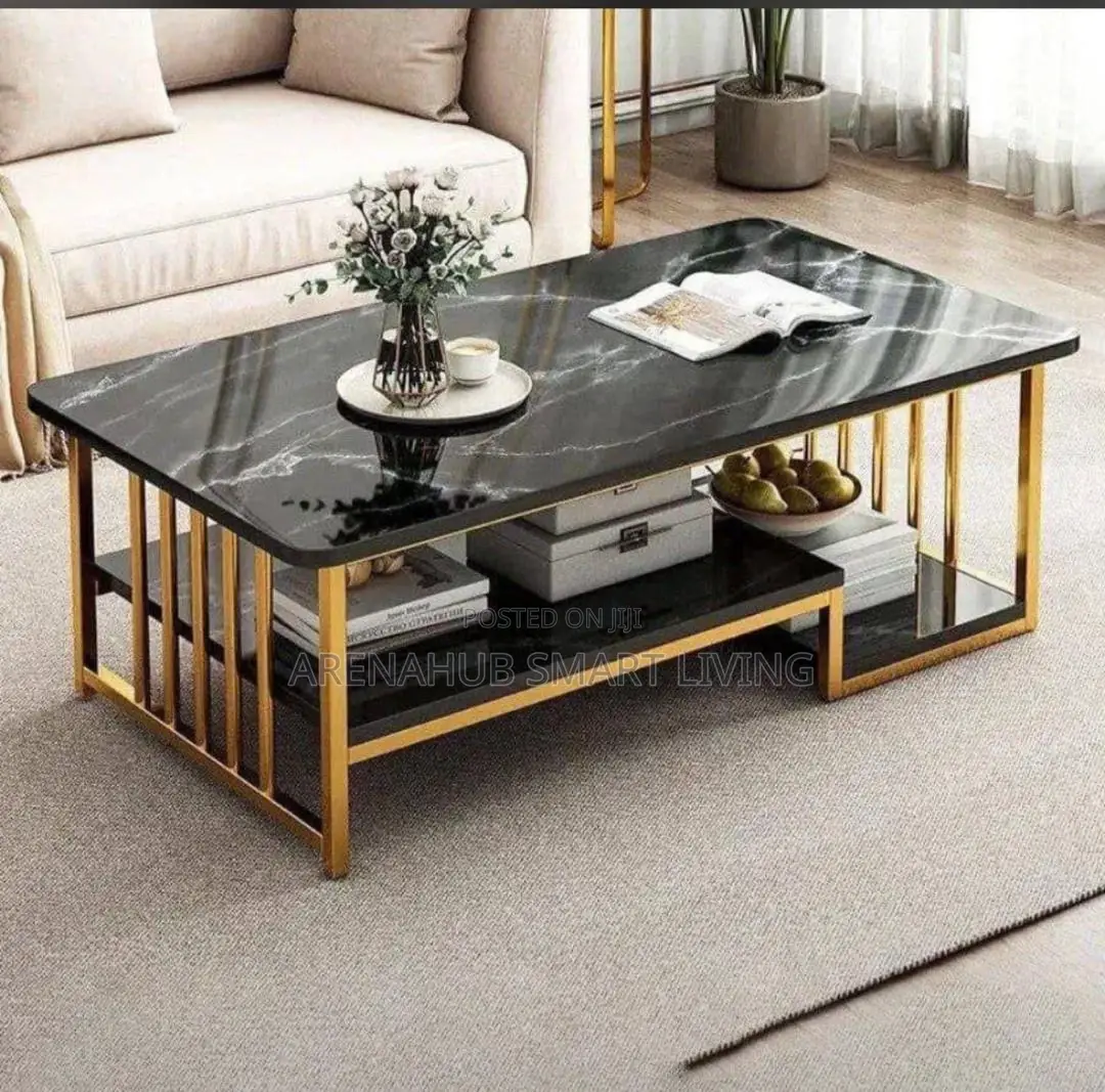Gold Furnished Metal Coffee Centre Table