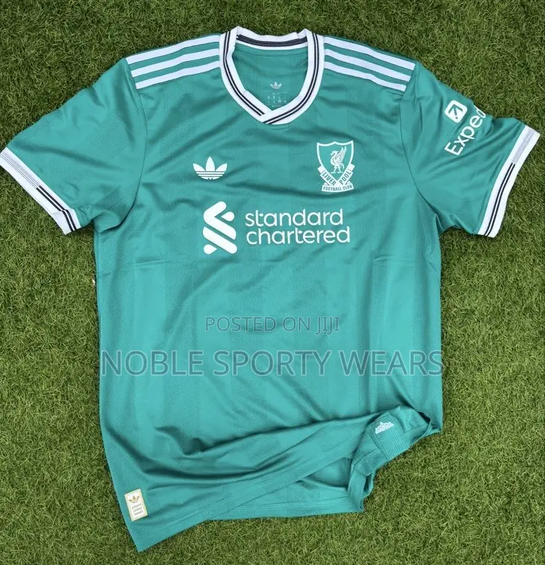 Liverpool Kits in Red, White, Green and Black Color. Glamorous!