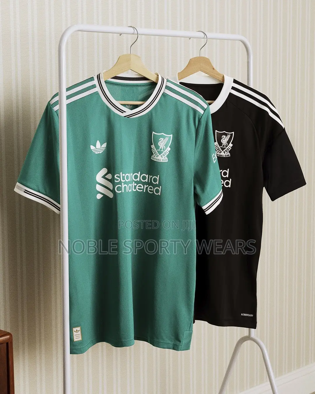 Liverpool Kits in Red, White, Green and Black Color. Glamorous!