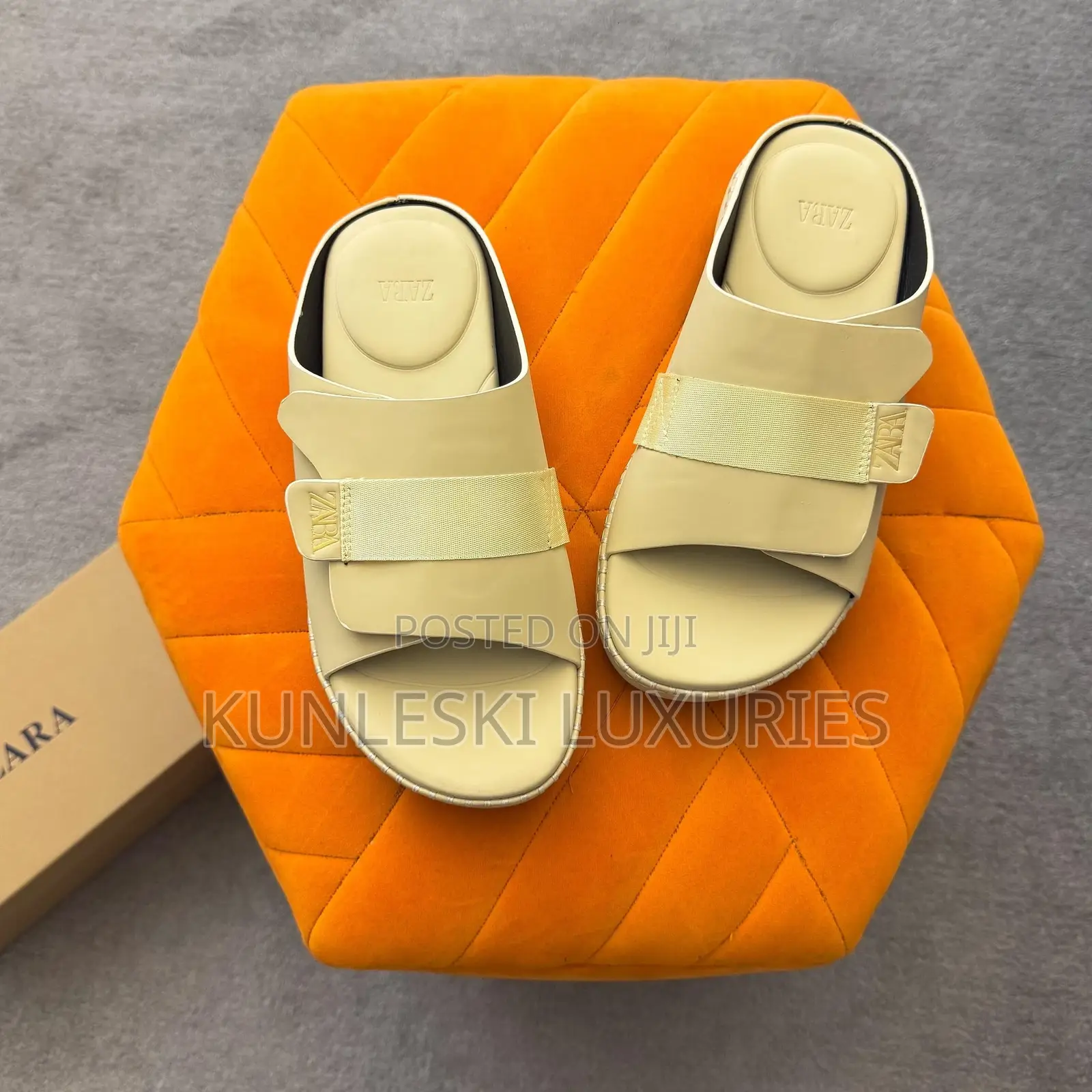 Original Zara Casual Leather Slippers for Men