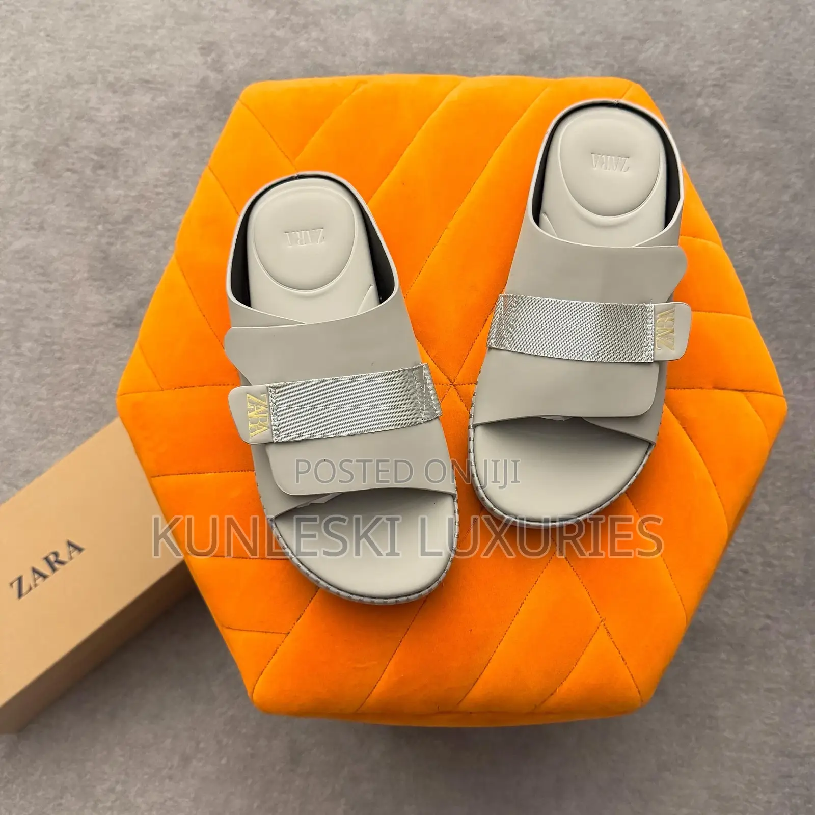 Original Zara Casual Leather Slippers for Men