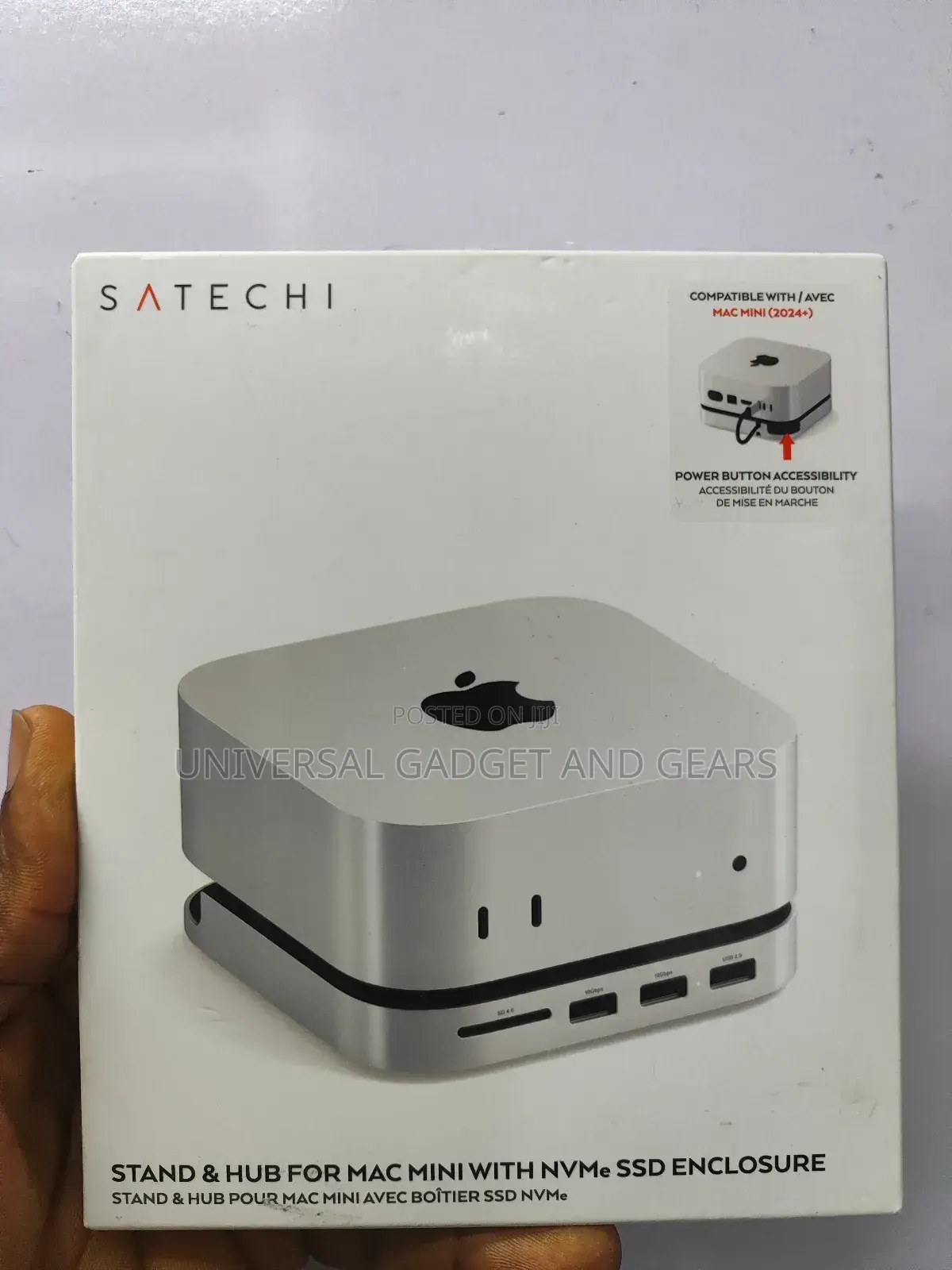 Satechi Mac Mini M4 Hub & Stand For Mac Mini M4, M4 Pro - Silver
