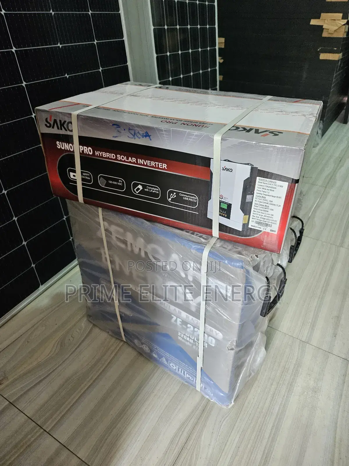 Combo Deal: Sako 3.5kva 24v Hybrid Inverter & 220ah Zemgar 2pcs