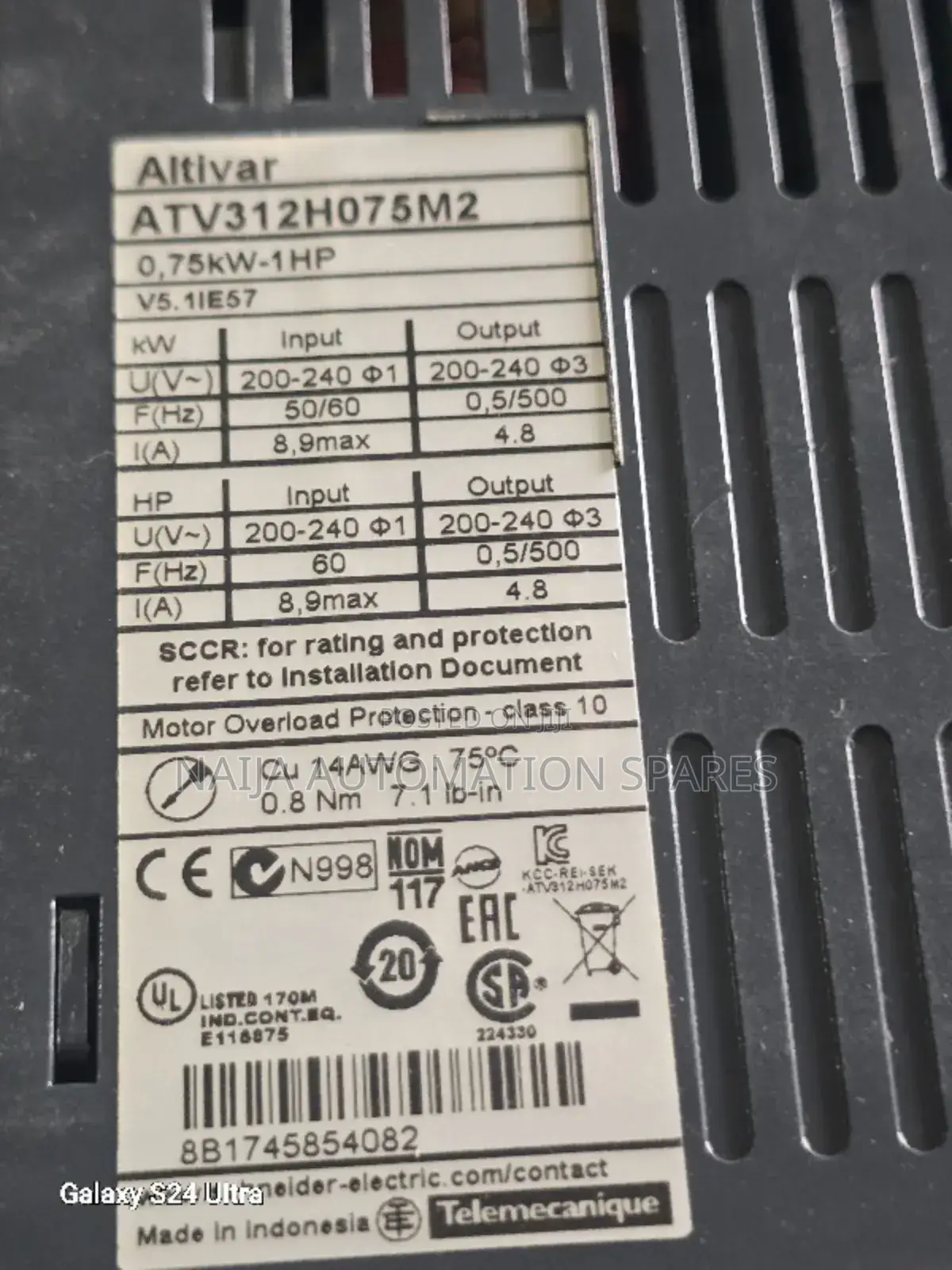 Schneider Electric Altivar Atv312 Variable Speed Drive | Atv312h075m2