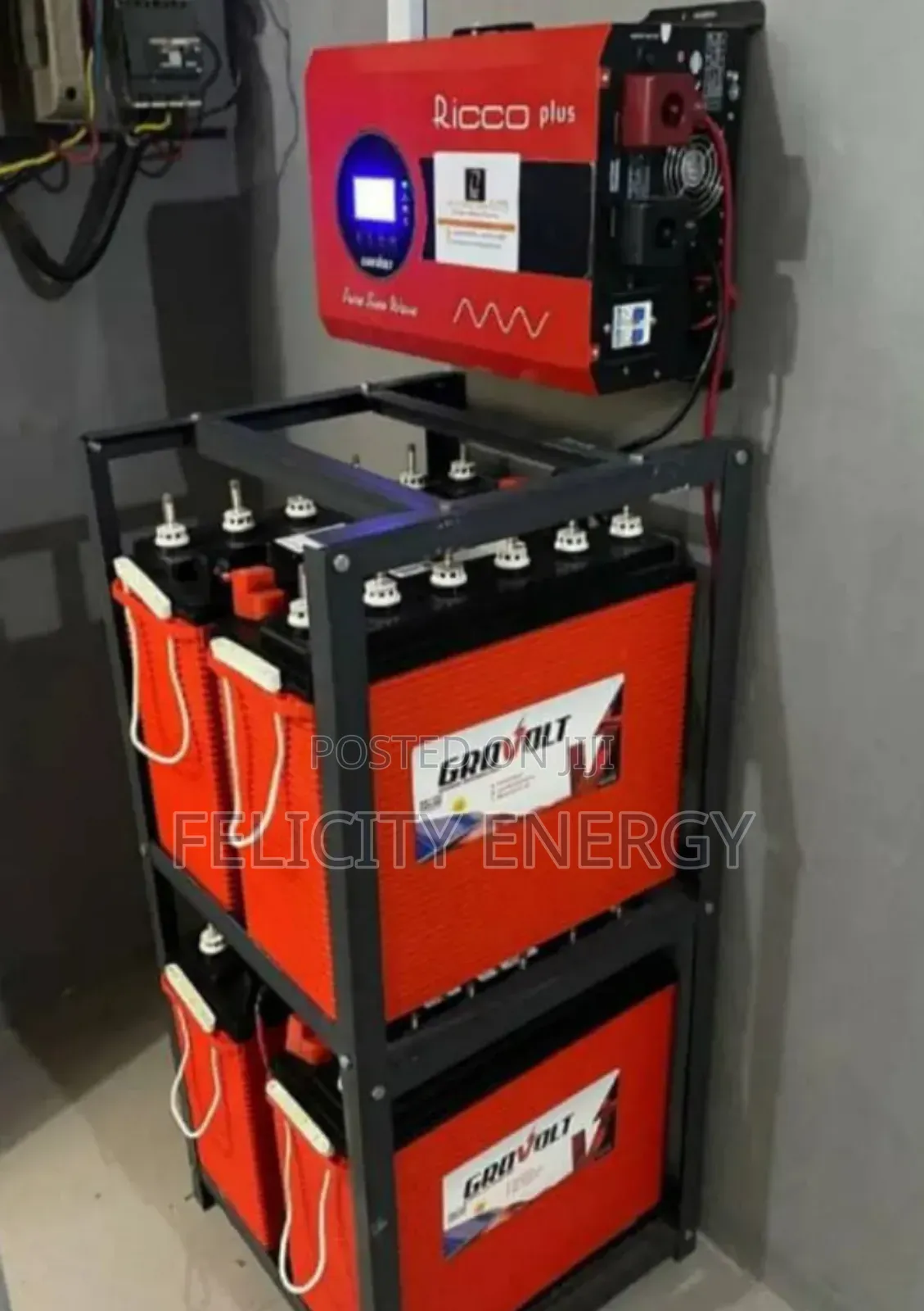 Grovolt Tubular Battery 4 PCS + 5kva Inverter Full Installations 48v