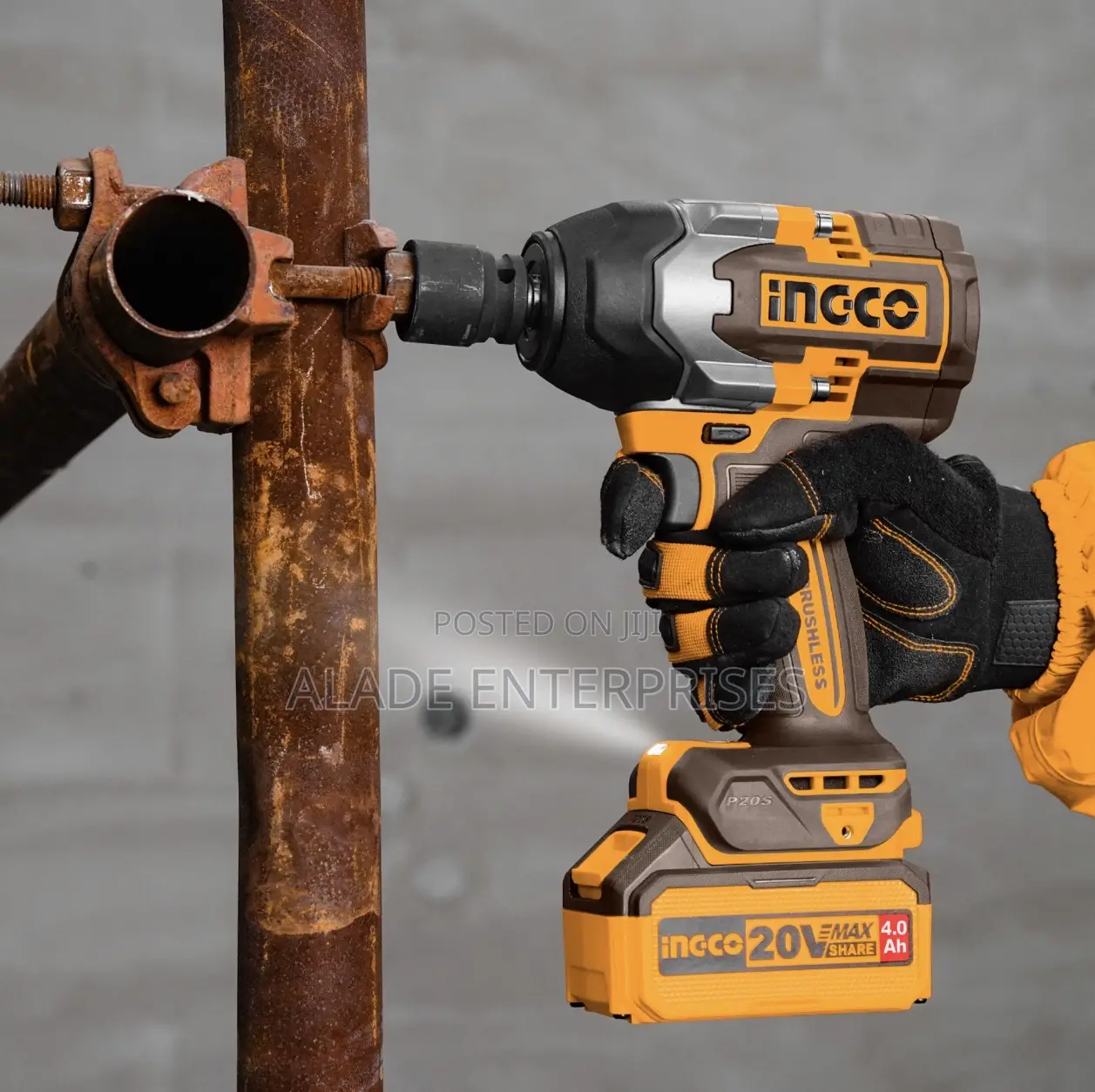 Ingco Cordless Impact Wrench,850 Nm, Nut-busting Torque:1000 Nm