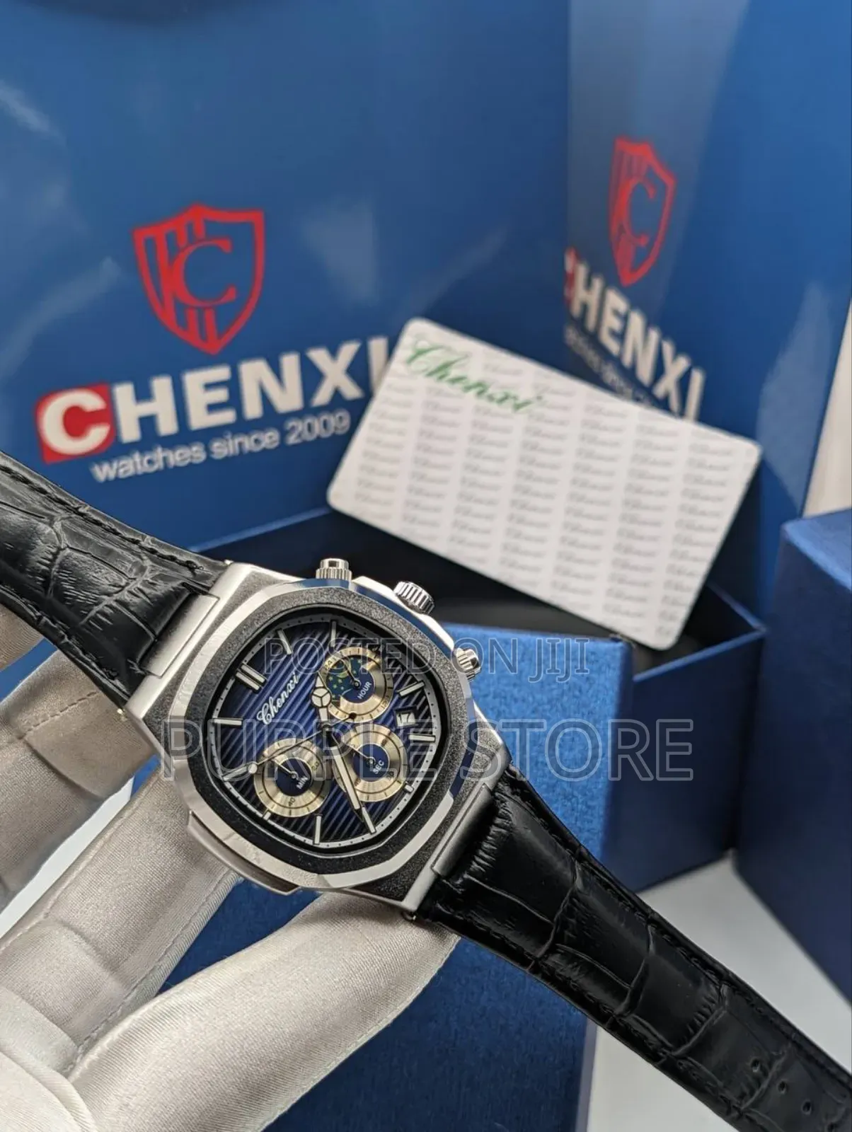Chenxi Functional Chronogrqph Leather Wristwatch Fully Packaged