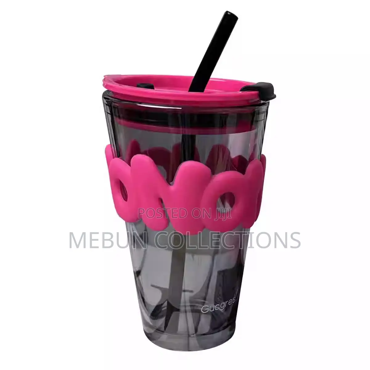 Glass Hoho Cup With Straw