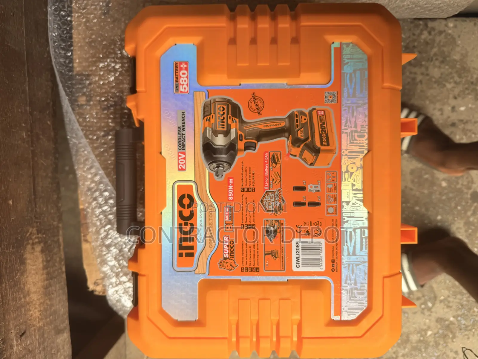 Ingco Cordless Impact Wrench 850 With Brushless Motor