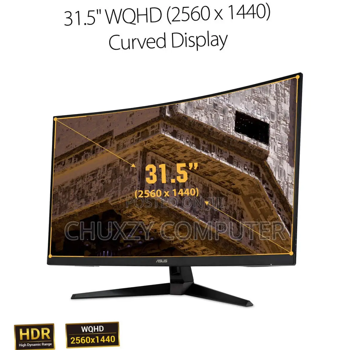 Asus Tuf Gaming 32" 1440p HDR Curved Monitor (Vg32vq1b)