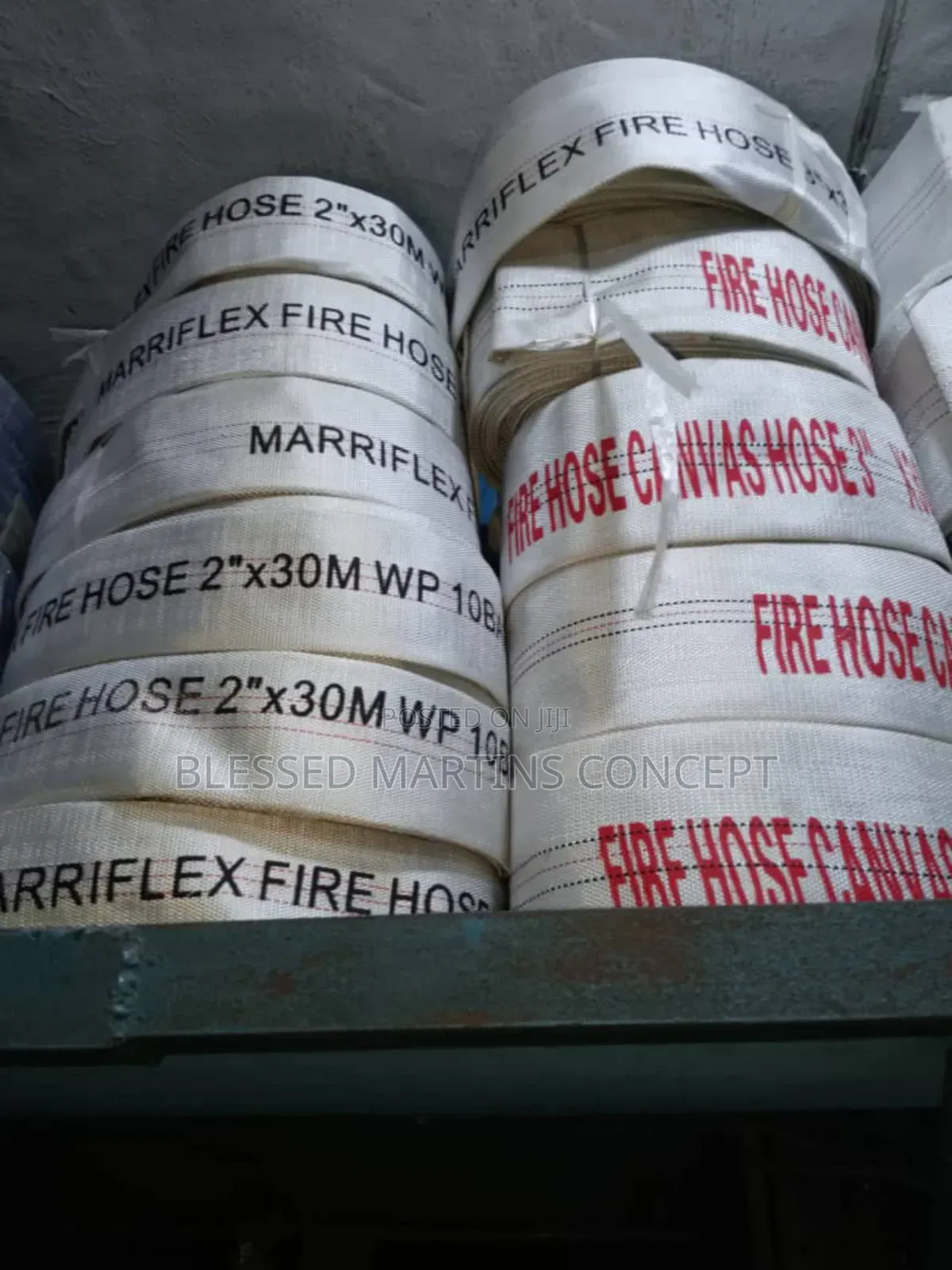 2" White Canvas Discharge Fire Hose With Coupling. Full Bundle 30meter