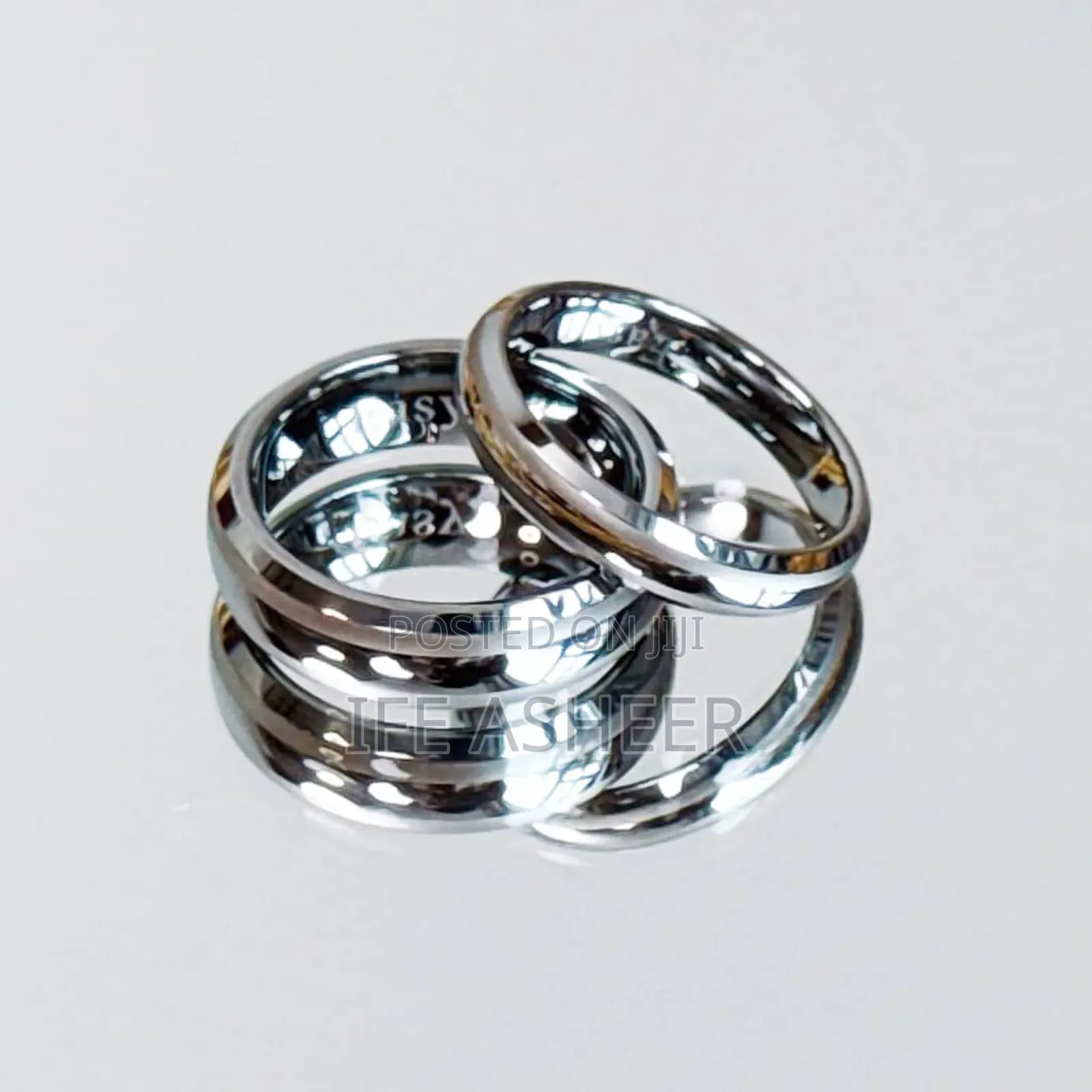 Couples Silver Wedding Ring Band 006