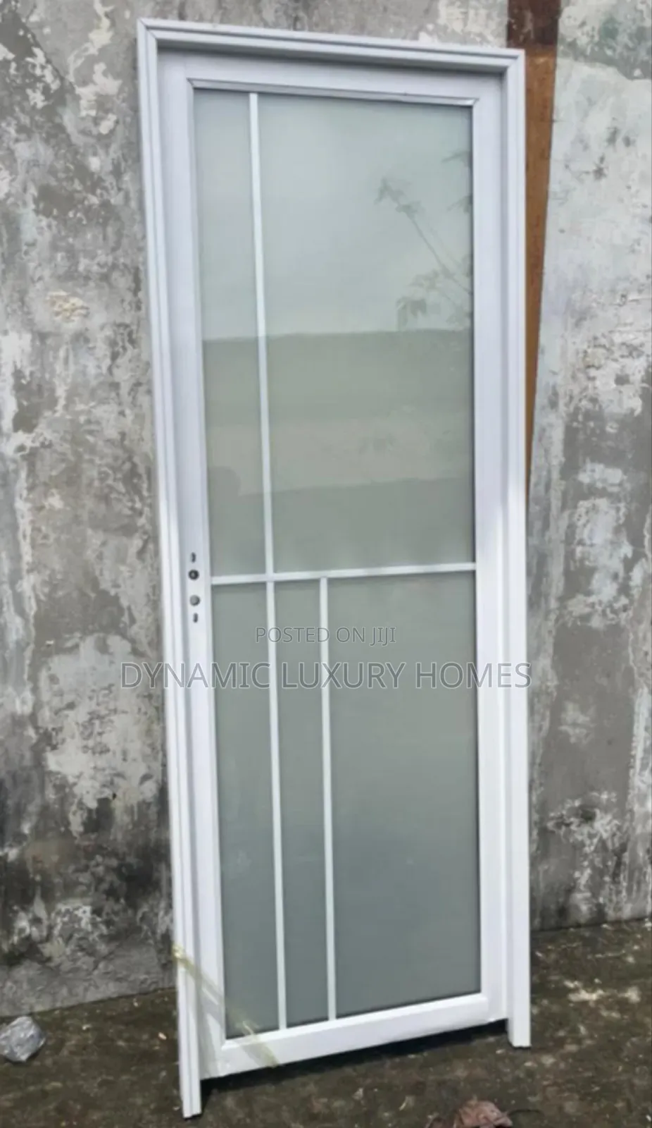 White Frame Toilet Full Tempered Glass Door