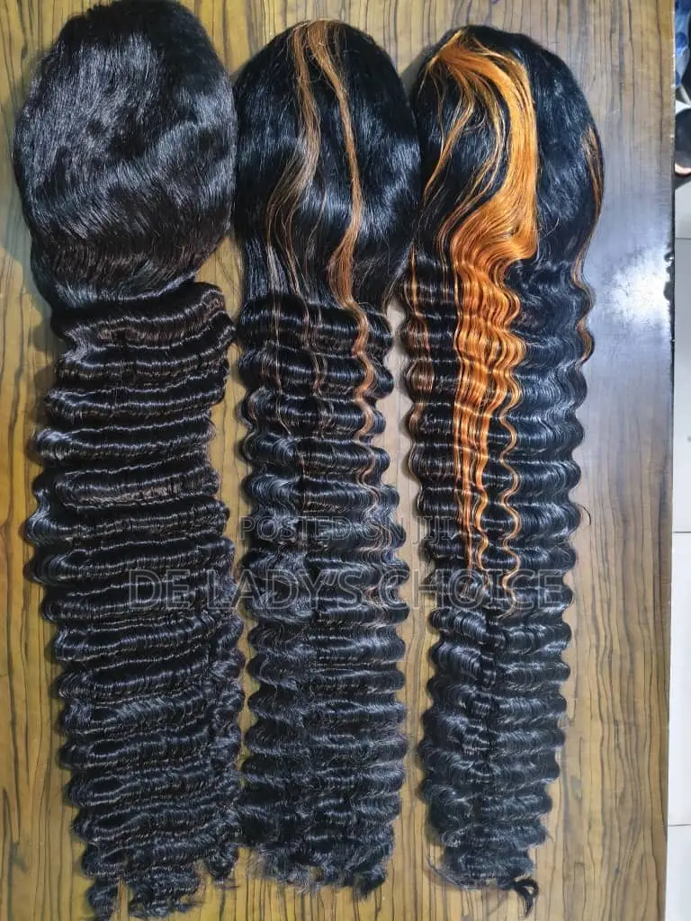 Askamaya Blend Deep Wave Wig 34' Frontal Wig